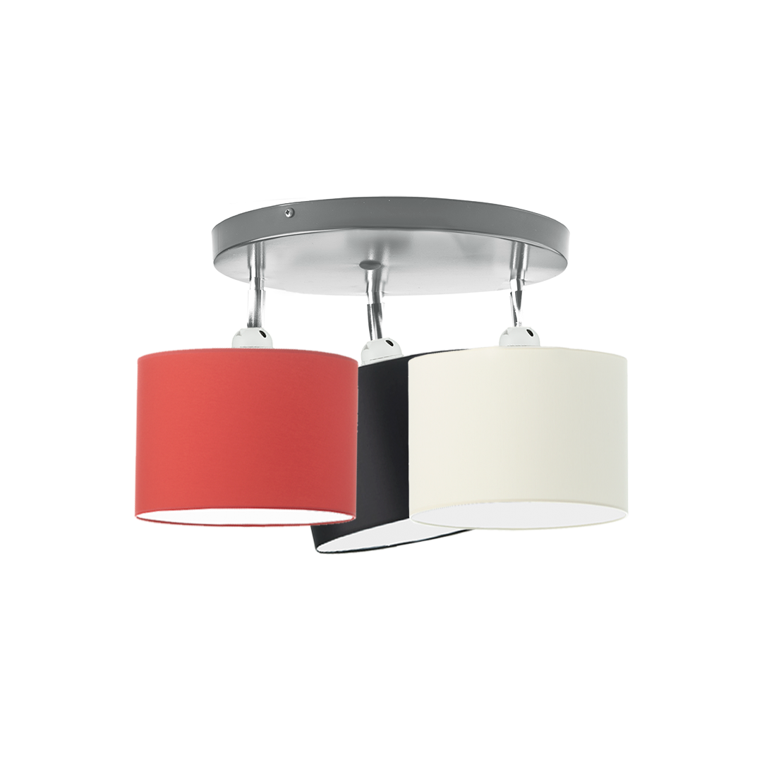 Lampa żyrandol plafon sufitowa z abażurami walec JAZZ P3