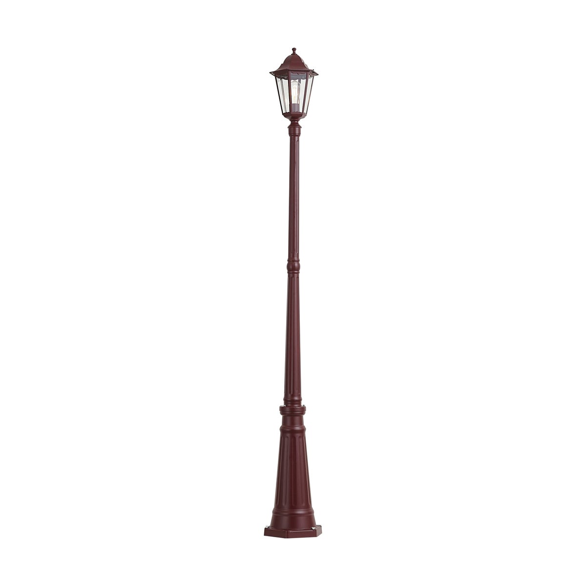 Qazqa  Farol Clásico De Exterior 213Cm Ip44, Havana Rojo/Oscuro , Leroy Merlin