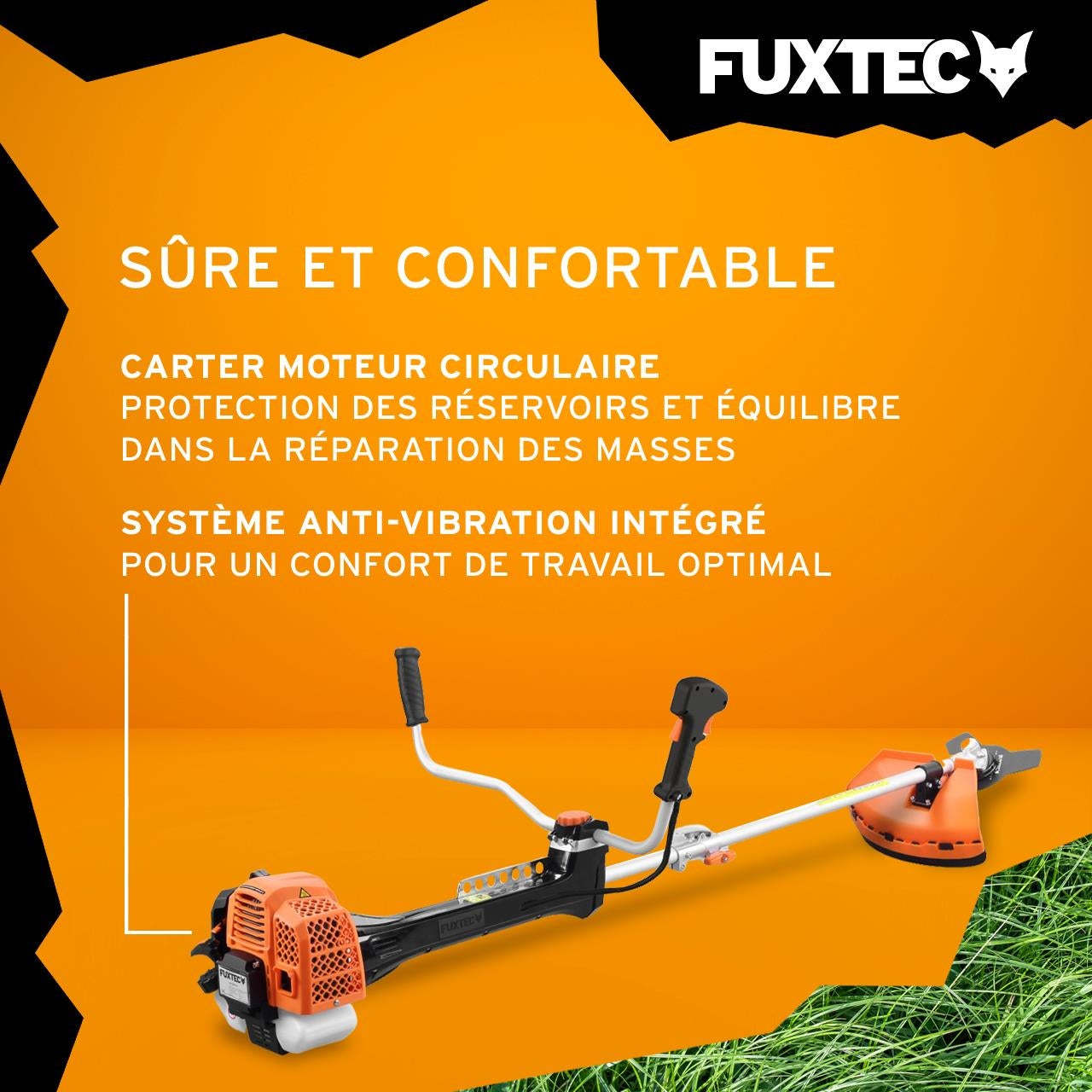 Débroussailleuse thermique professionnelle - FUXTEC FX-PS162 - 62cm3 3,5CV anti vibration - 6