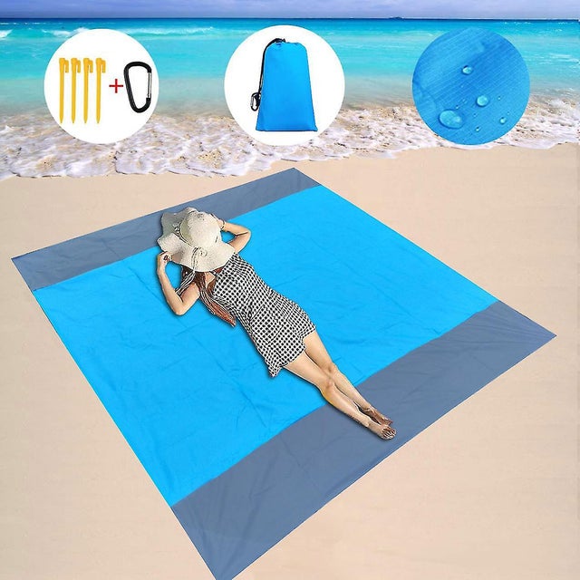 Siegvoll Mini Coperta da Spiaggia Portatile Tappetino da Picnic Pocket Portatile Coperta da Picnic Piccola Tappetino da Spiaggia per Campeggio, Trekking, Montagna, Viaggi, 70 x 110 cm (Grigio