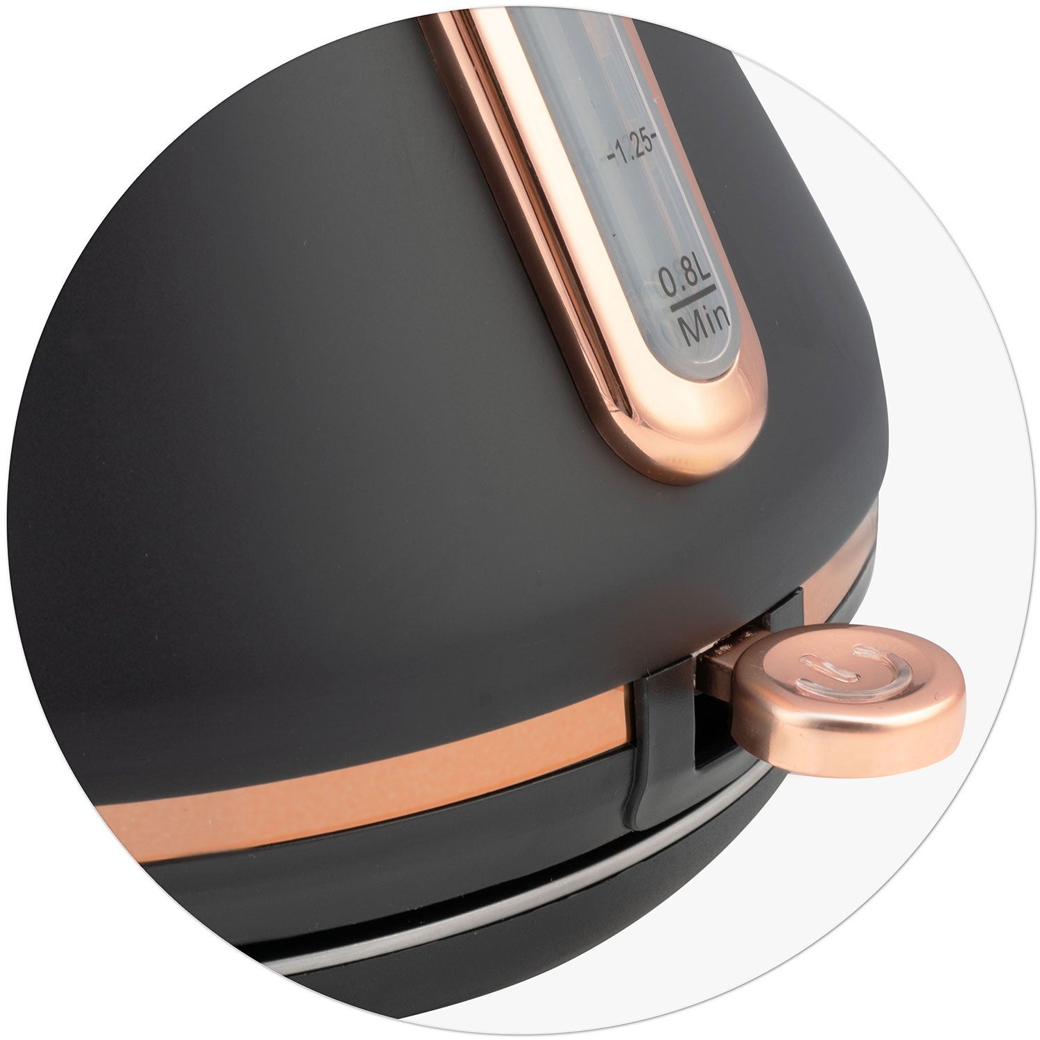 Bouilloire électrique rétro Berdsen BD-701 de 1,7L avec thermomètre noir - 5