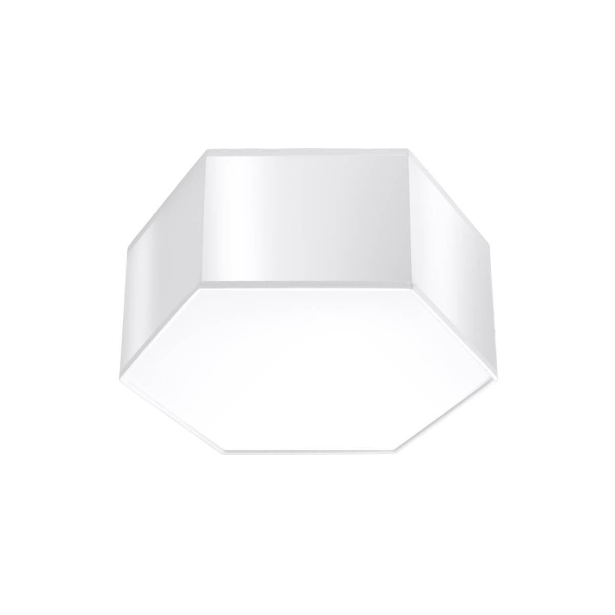 Plafon Sunde heksagon biały 2xE27x15W wym: 13,5 x 26,5 cm IP20 tworzywo sztuczne Sollux Lighting