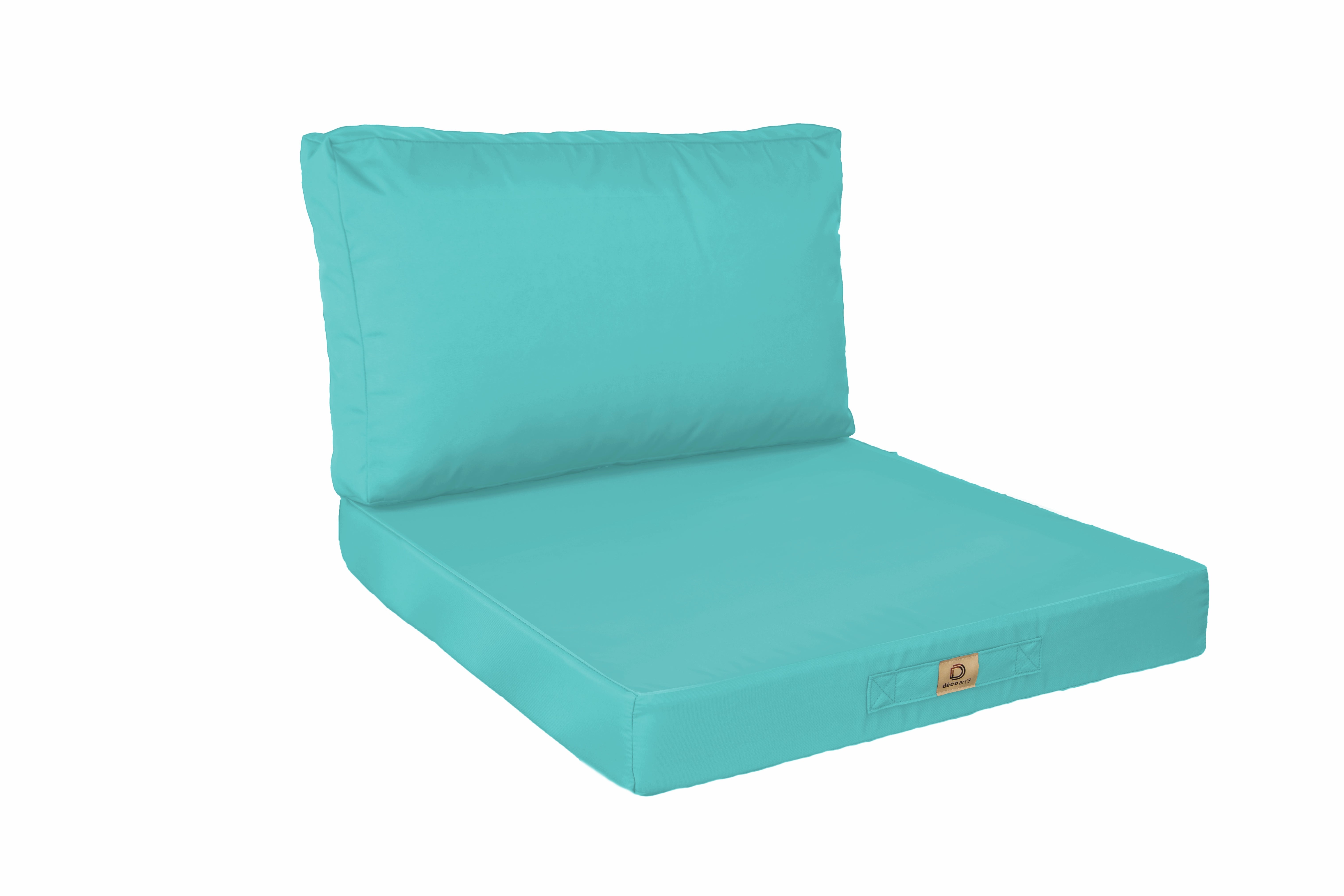 Coussins pour salon de jardin déhoussable 60x60cm Bleu caraïbes | Leroy