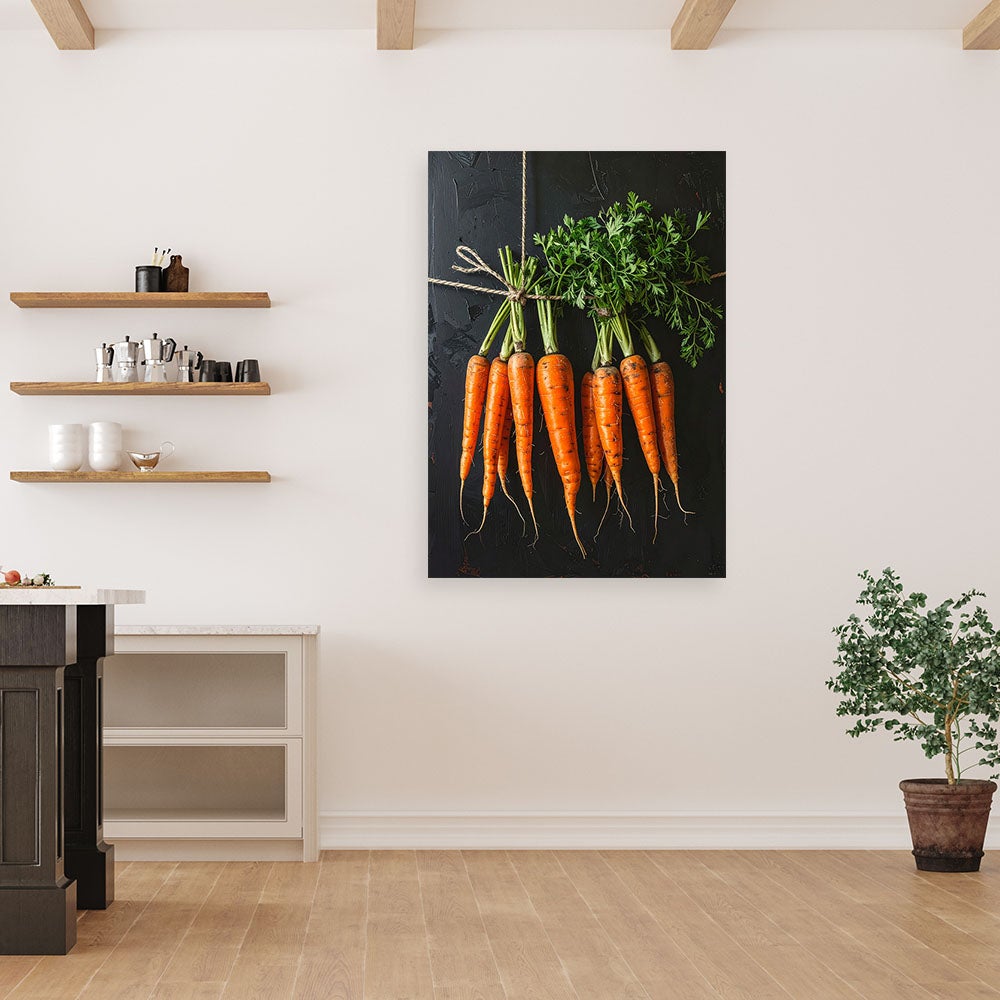 Obraz do kuchni restauracji baru jadalni, Marchewki pęczek warzywa 70x100 - 2
