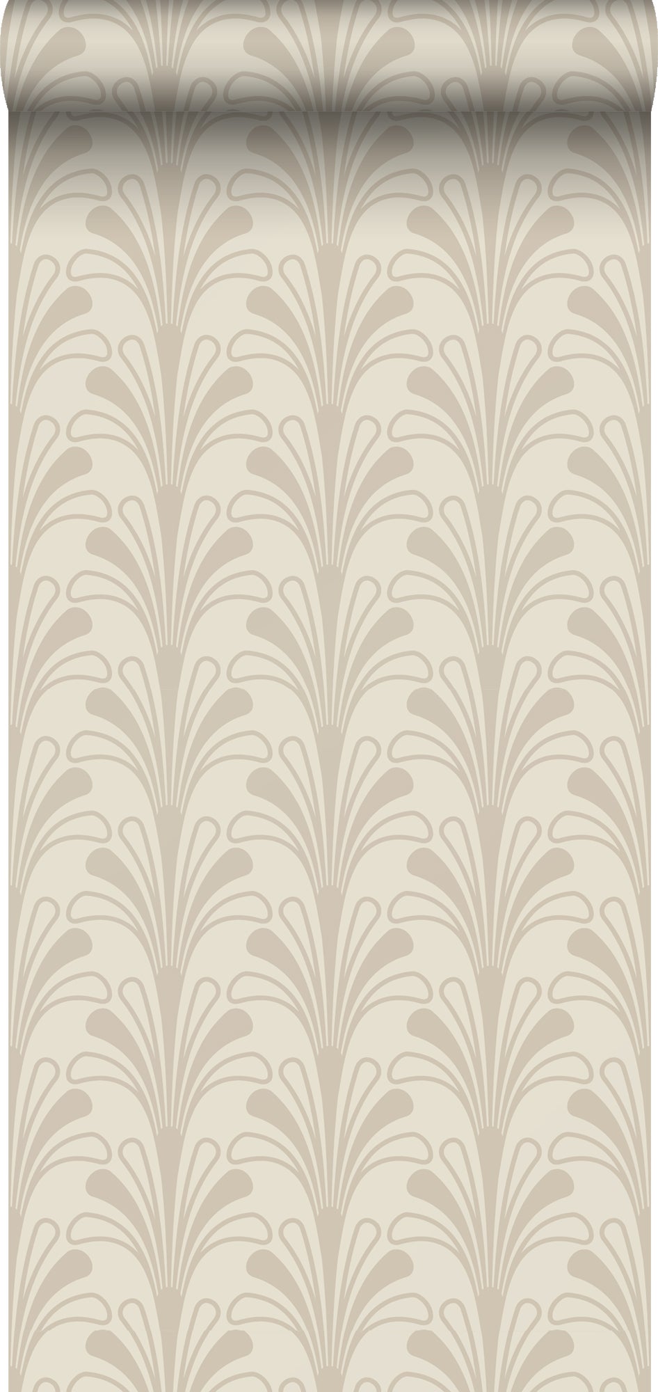 Tapeta motyw art déco piaskowego beżu - 50 x 900 cm - ORIGIN