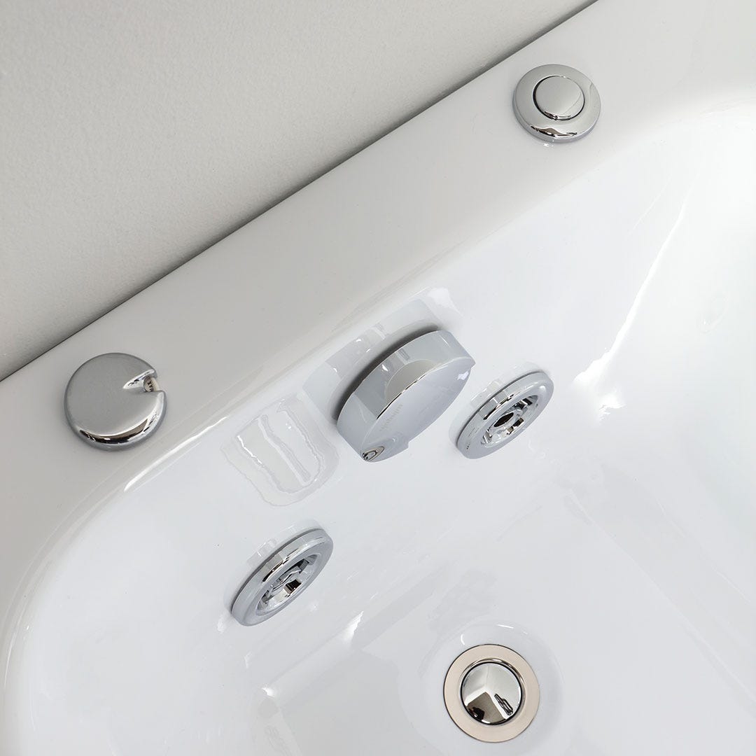 Baignoire balnéo rectangulaire encastrable en acrylique | Ester - 3