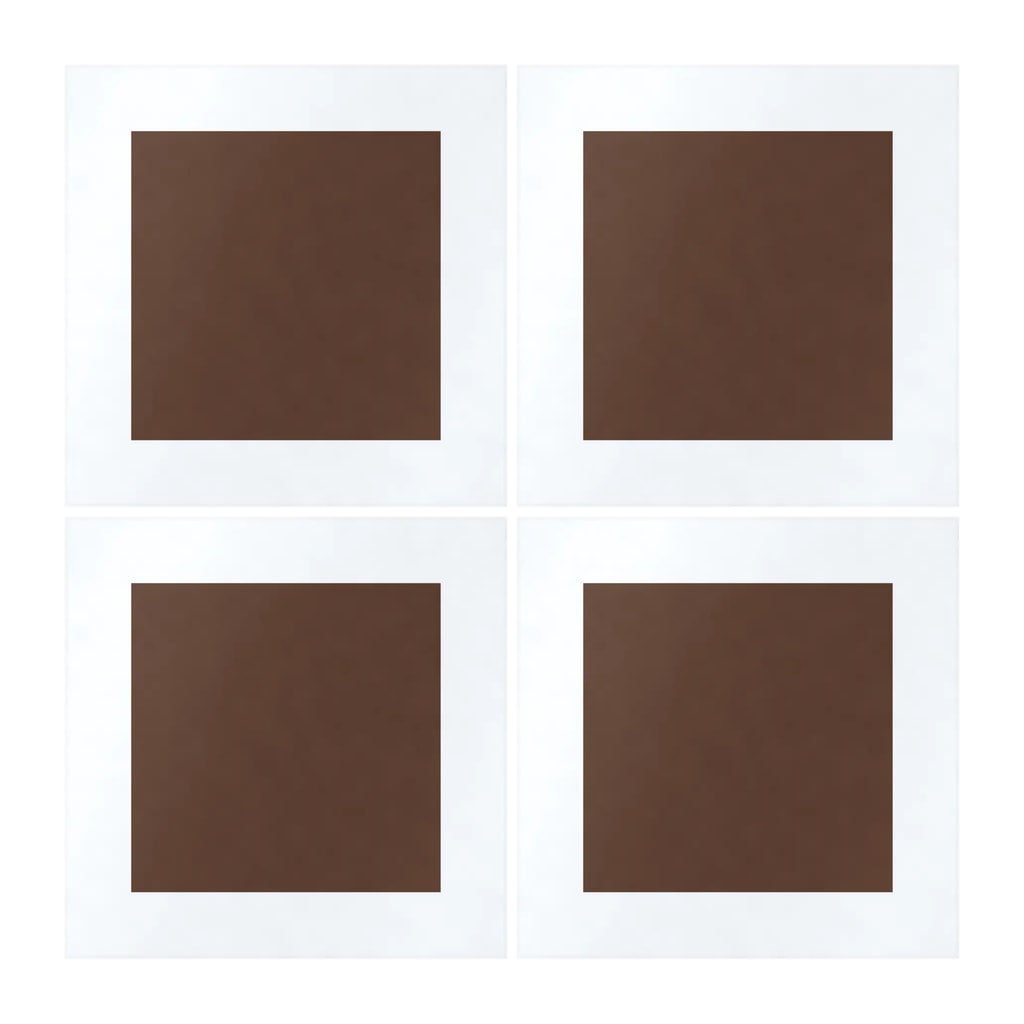 Carrelage decoratif Blanc brillant 10x10 cm Square Marrón (1 unité ...