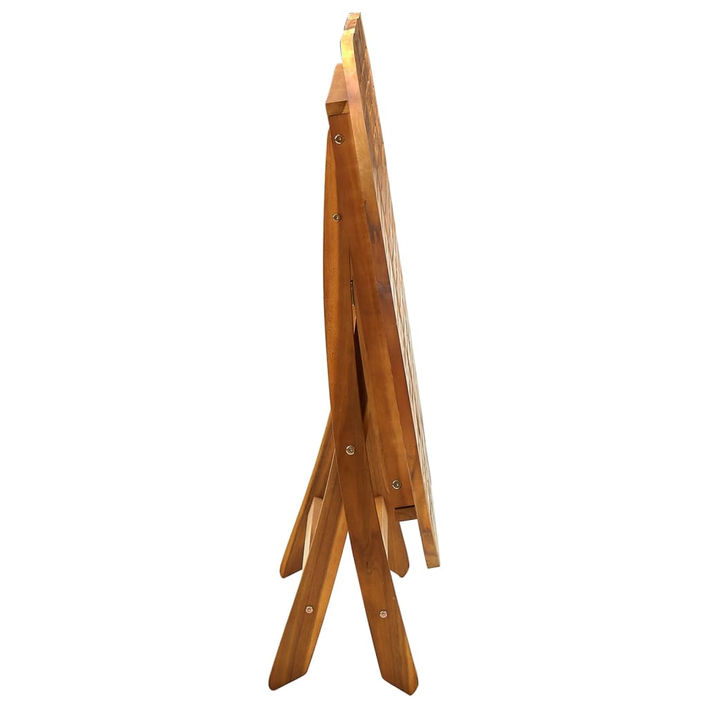 Table de jardin pliante en bois d'acacia massif 160x85x75 cm - 5