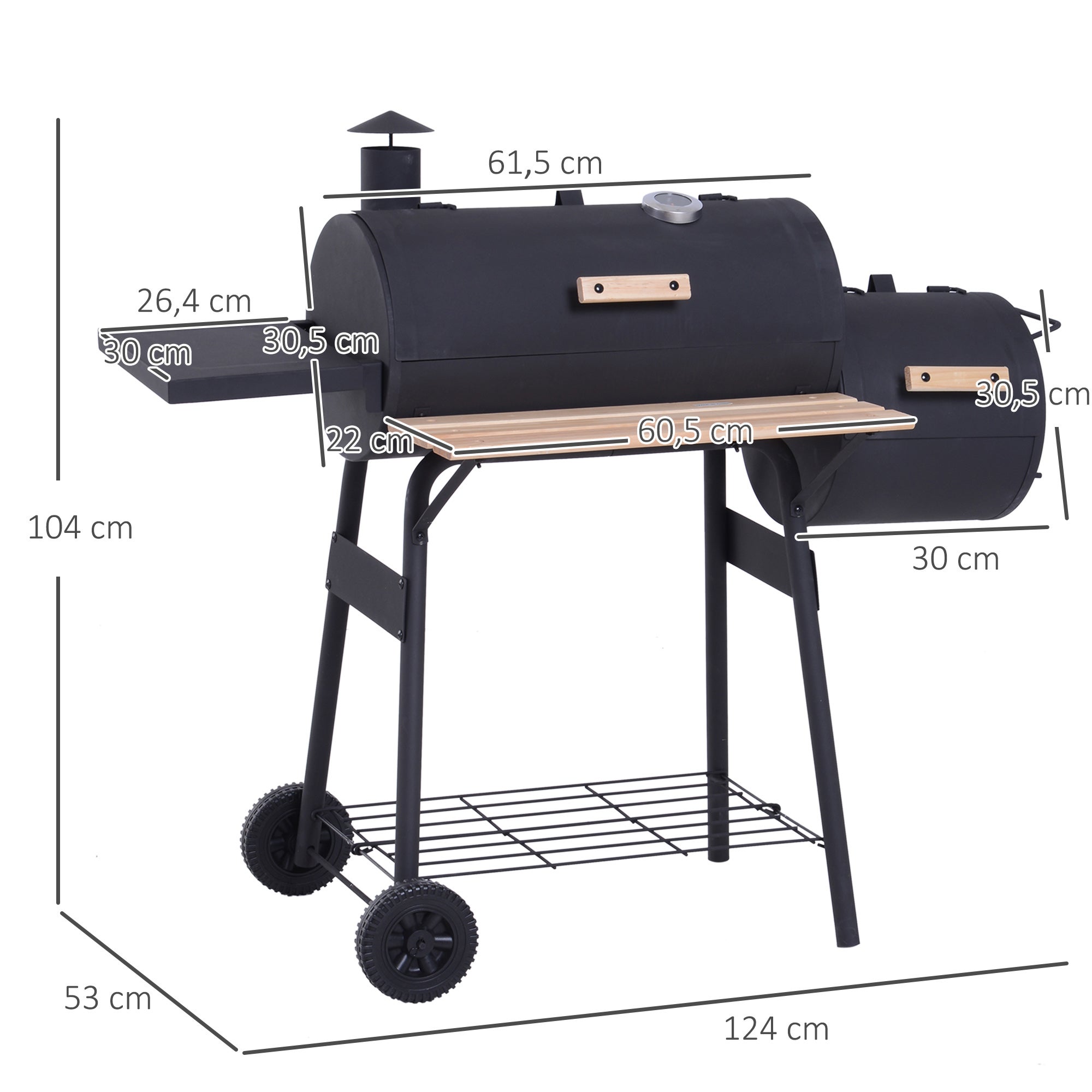 Barbecue au charbon Outsunny en Acier - 3