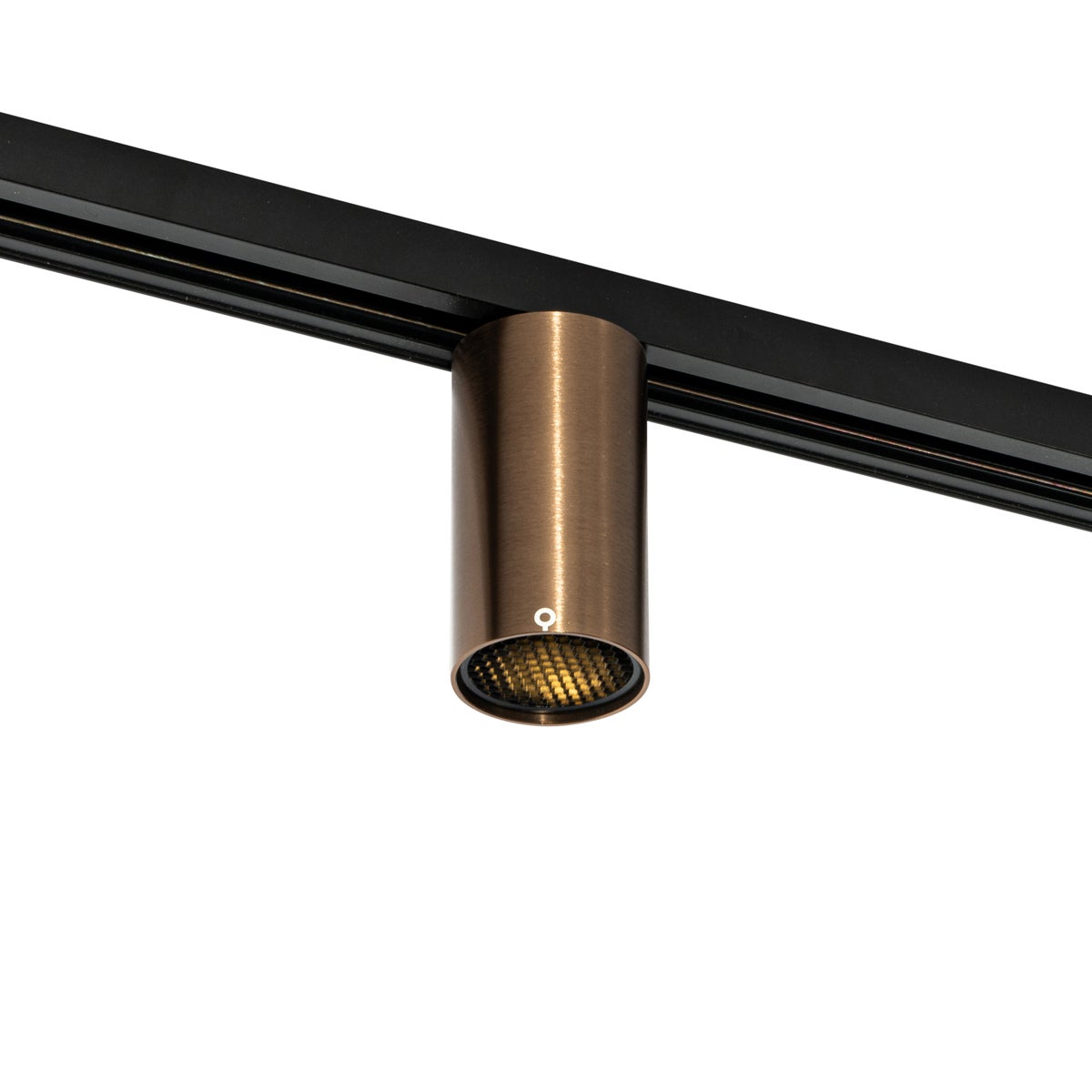 Nowoczesny reflektor w kolorze ciemnego brązu do 1-fazowego systemu oświetlenia szynowego GU10 50mm - Iconic Ruby Honey