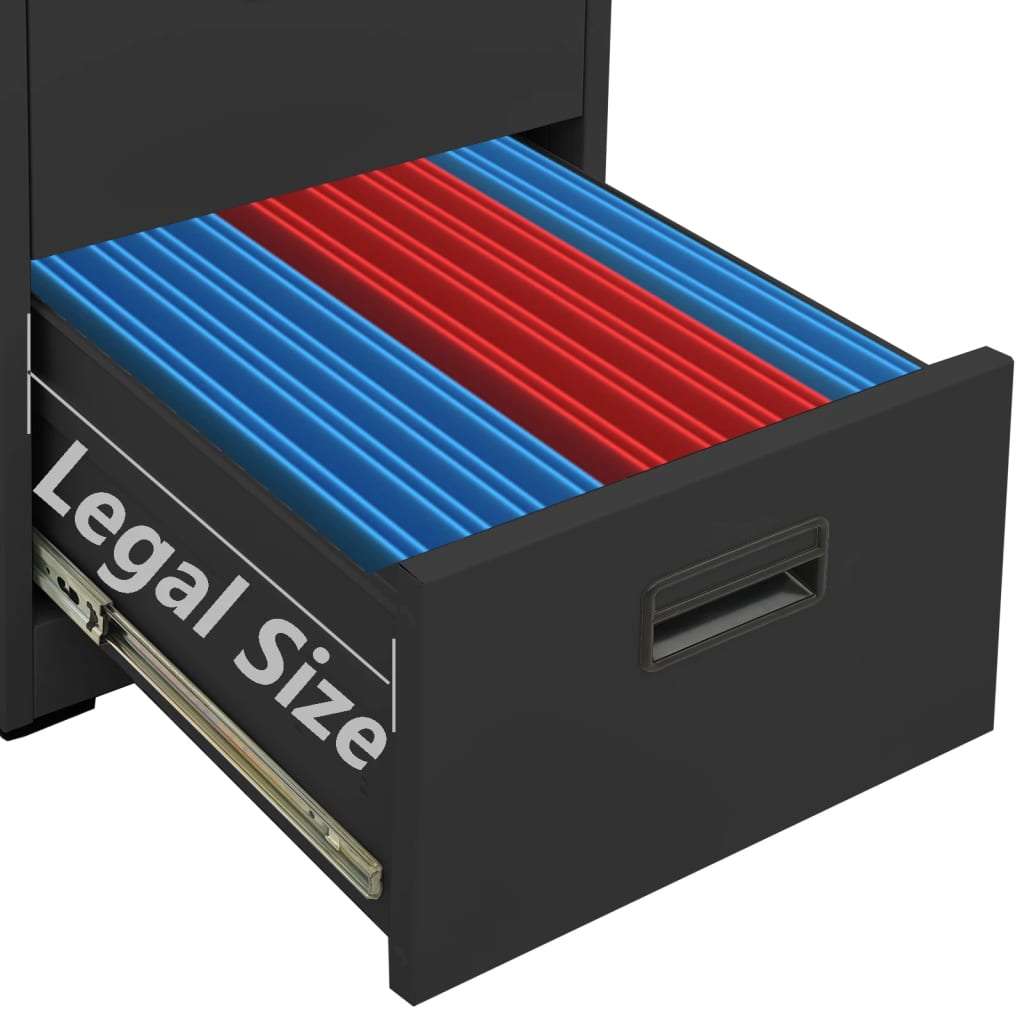 Classeur Anthracite 46x62x102,5 cm Acier vidaXL - 9