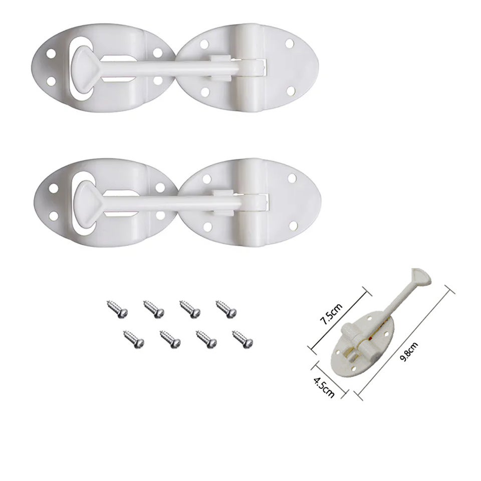 Fermaporta Per Camper - 2 Paia Bianche, In Plastica, Per Porte E Persiane Di Roulotte E Barche