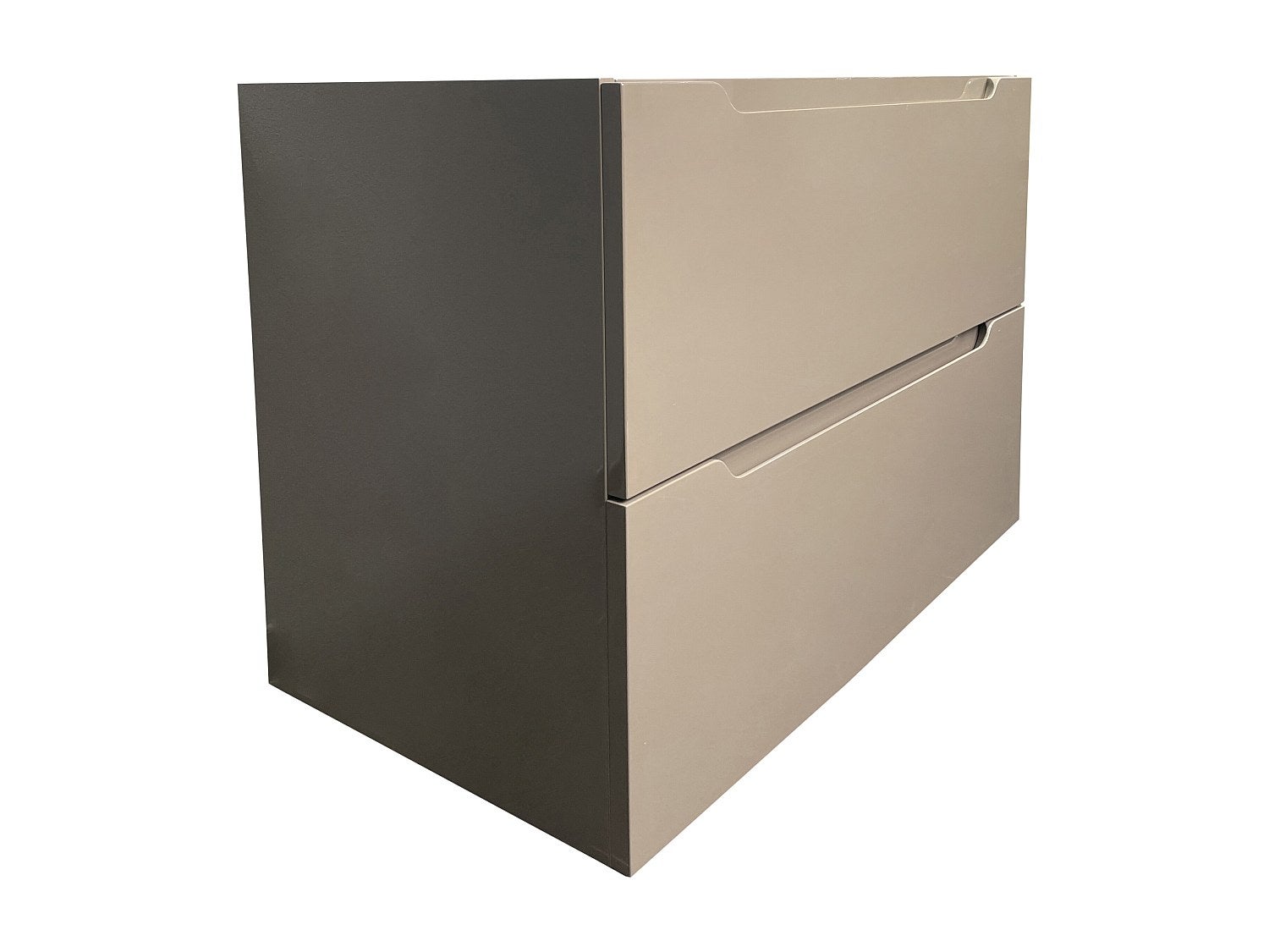 Szafka pod umywalkę wisząca - Kolor taupe - 80 cm - STEFANIE