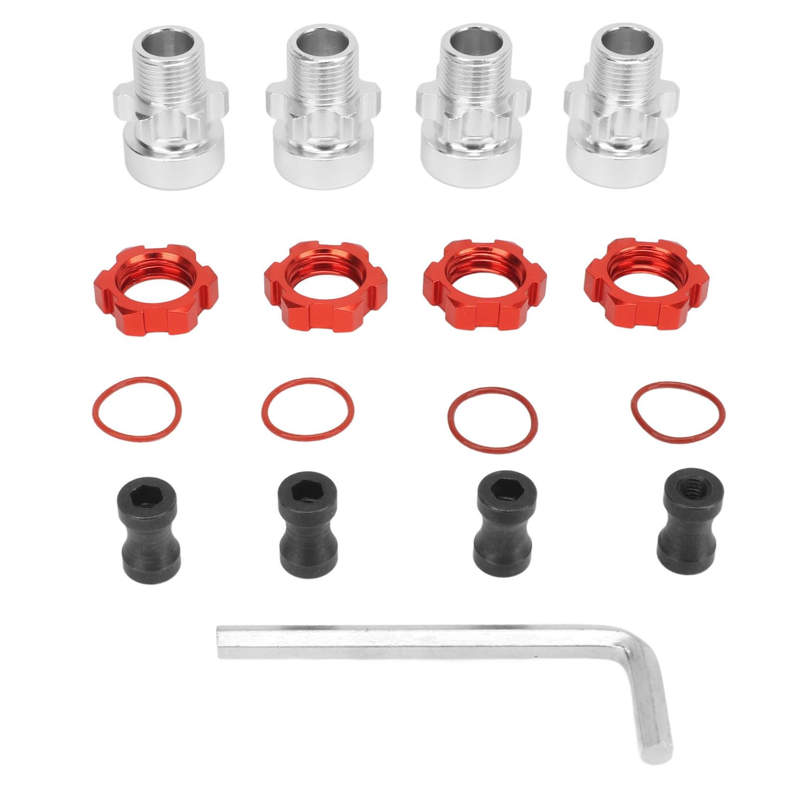 Adaptateur Universel De Roue Hexagonale 12 Mm Pour RC 1/10 – Alliage D'alu, épaisseur 7 Mm, Lot 4 Avec Vis