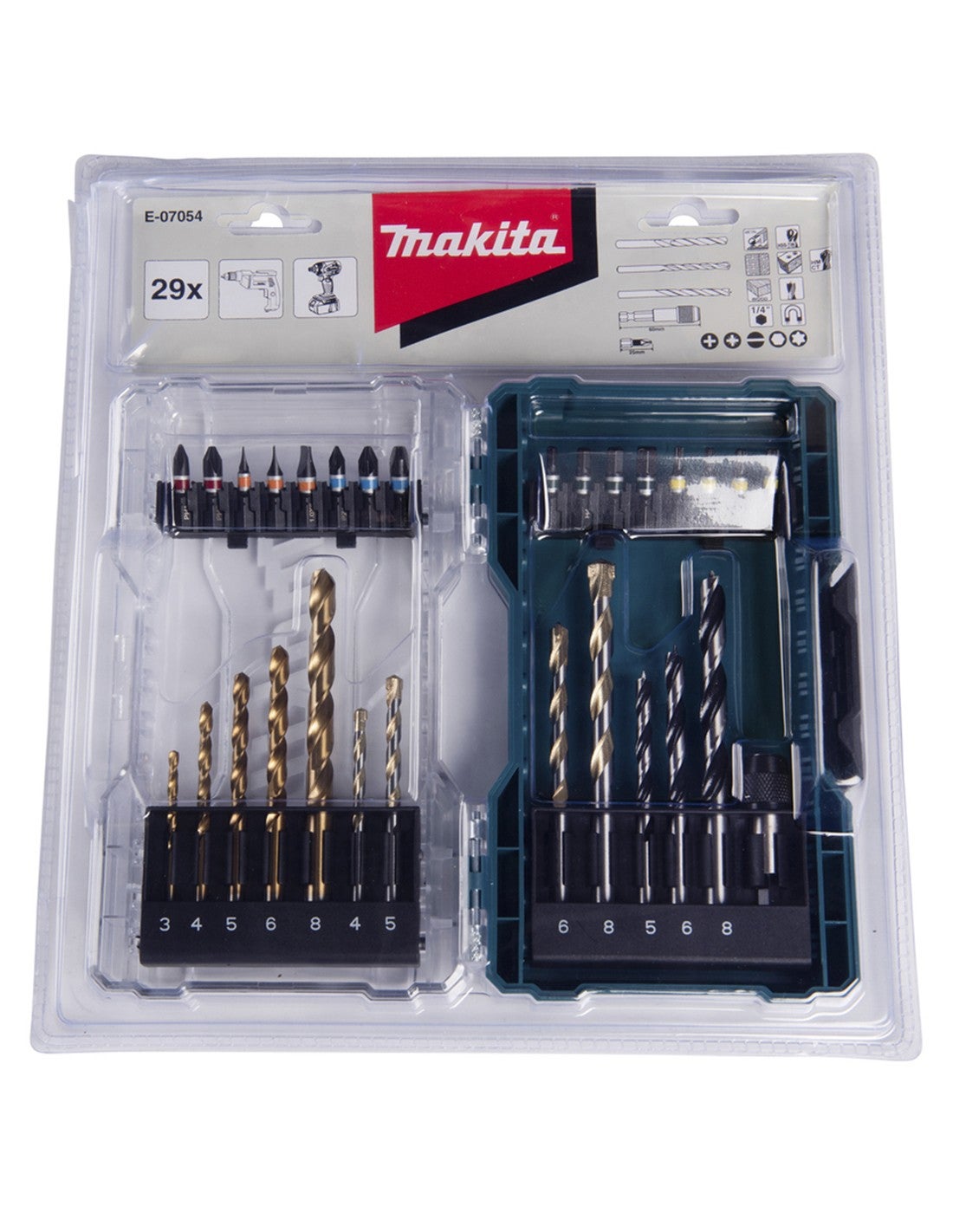 Coffret d'embouts et forets cylindriques (29 pièces) - MAKITA E-07054 - 4