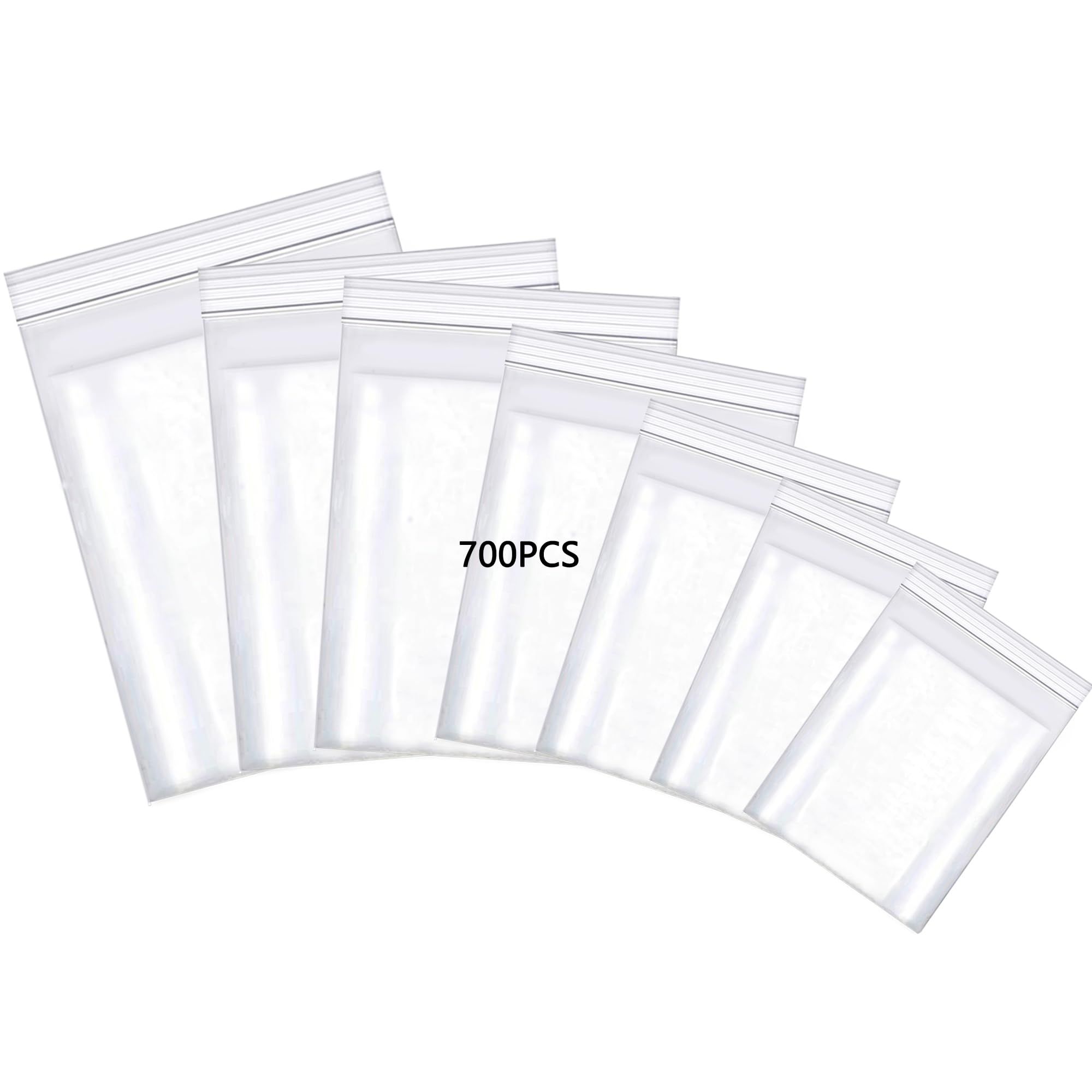 200 Pezzi Bustine Trasparenti Richiudibili 70x100mm Sacchetti