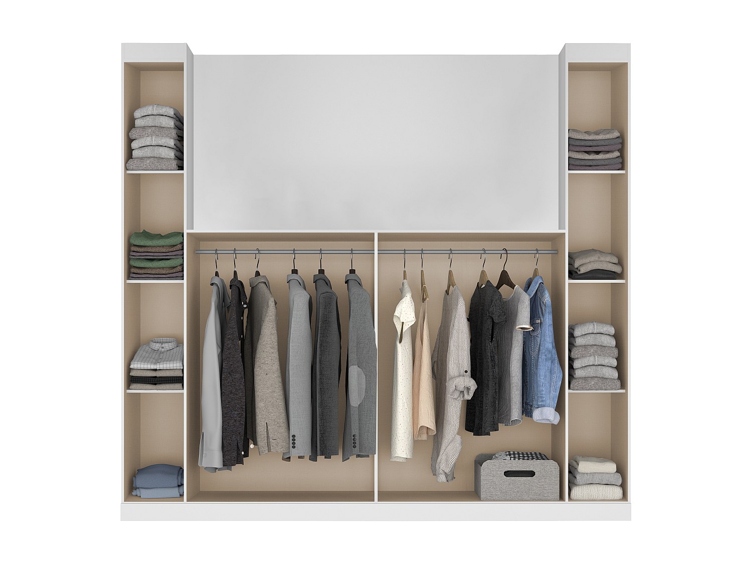 Armadio a ponte L206 cm Bianco - ANTERO - 6