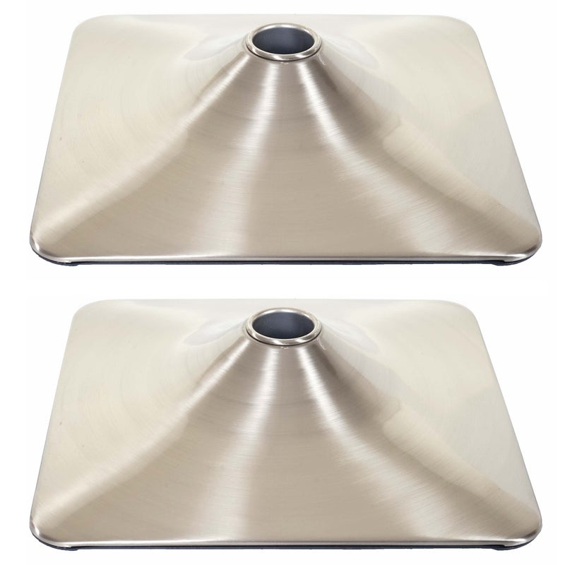 Zestaw 2 nóżek Nóżka do stołka barowego Stołek barowy Krzesło obrotowe Krzesło do jadalni, prostokątne Szczotkowany metal Ø 37,5 cm