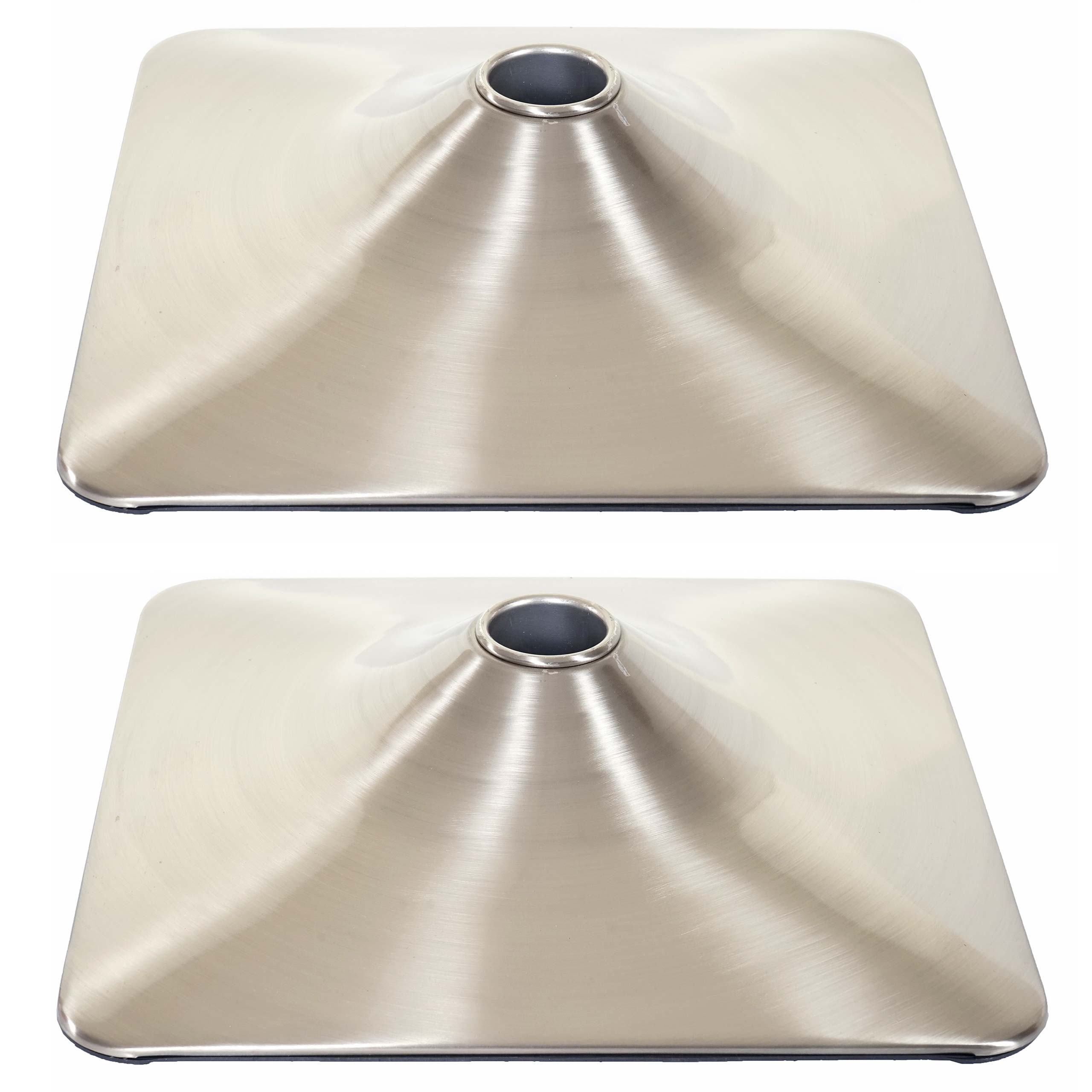 Zestaw 2 nóżek Nóżka do stołka barowego Stołek barowy Krzesło obrotowe Krzesło do jadalni, prostokątne Szczotkowany metal Ø 37,5 cm