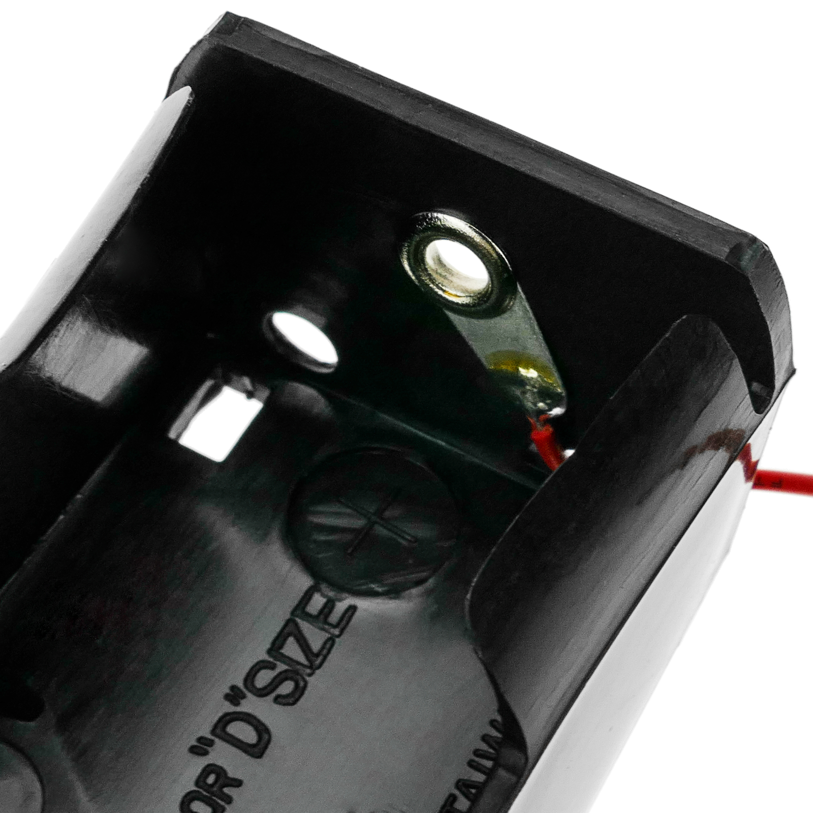 Battery compartment. Porte-pile plat pour 1 piles D LR20 R20 1.5V C C - 5