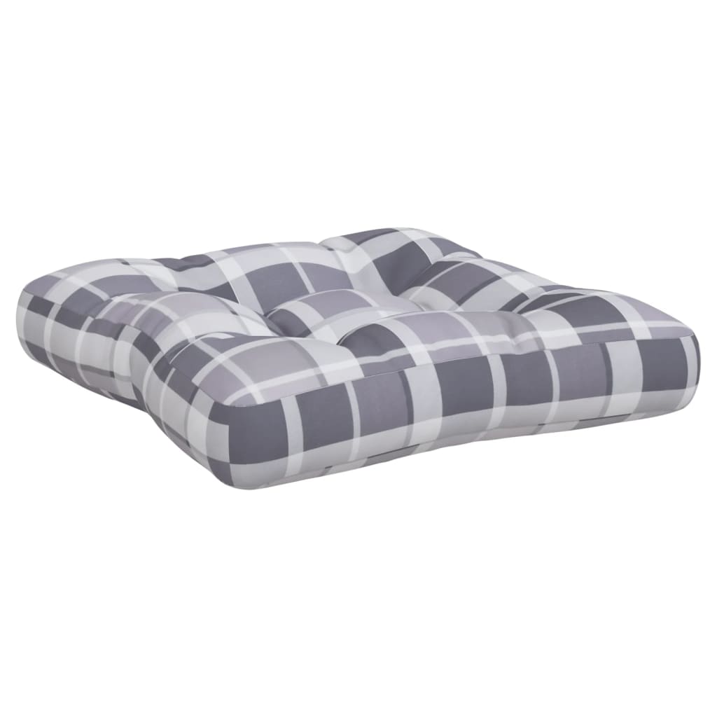 Maison Exclusive - Cojines para palets 2 unidades tela a cuadros gris - 6