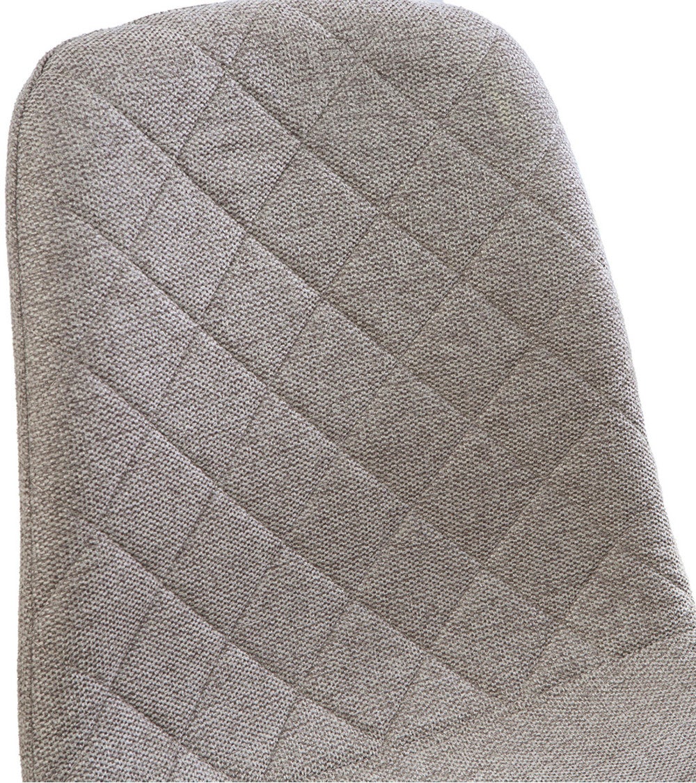 Pack de 4 sillas SUIZ sillas de comedor tapizadas en tela taupe y patas negras - 7