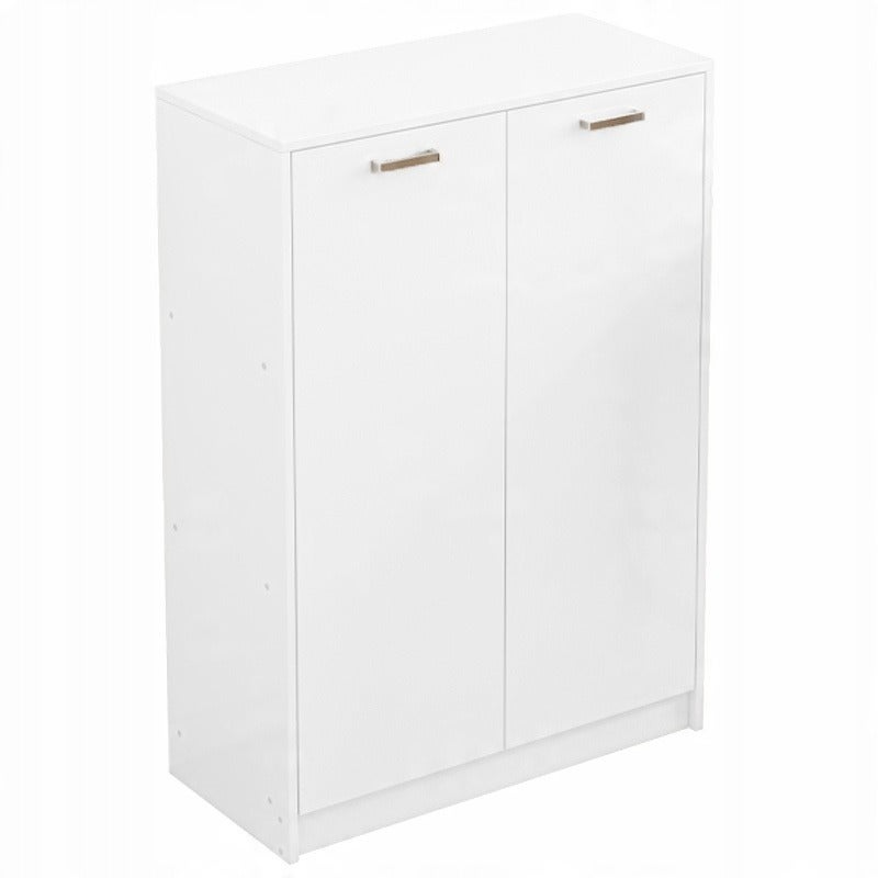Regał biurowy loft 2-drzwiowy z półkami pojemny wolnostojący biały 108 cm