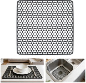 Tapis Égouttoir Vaisselle Silicone Antidérapant 40x32cm - Organiseur Évier Cuisine Noir Tapis Antidérapant évier Tapis Égouttoir Vaisselle Silicone Antidérapant 40x32cm - Organiseur Évier Cuisine Noir Tapis Antidérapant évier