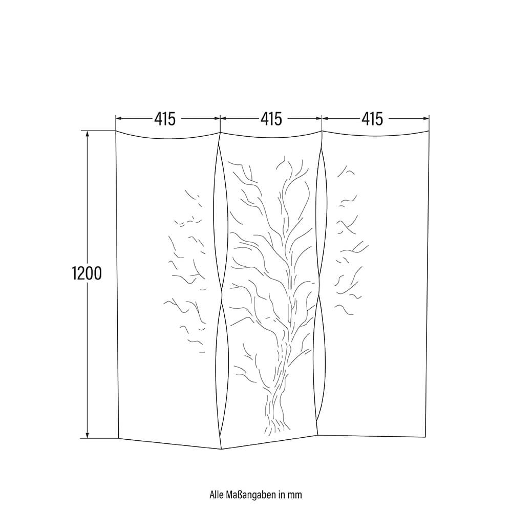 HOME DELUXE - Brise-vue Treeflow - 120 x 41,5 cm - résistant aux intempéries, aspect rouille raffiné I Plaque rouille, piquet de jardin, piquet - 6