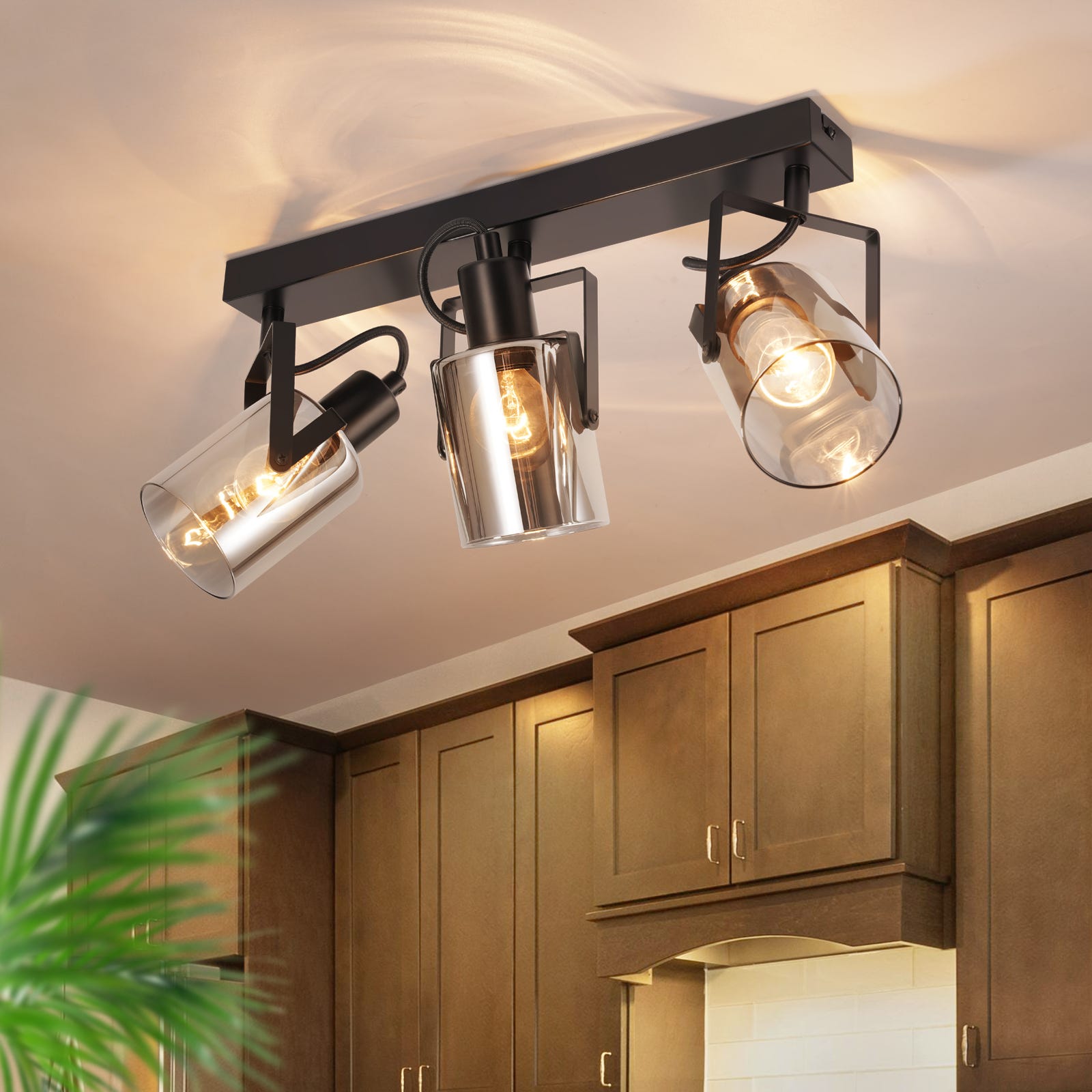 Lampada a Sospensione, Lampadario a Soffitto con 50cm Paralume in Ferro, Vintage Illuminazione Art Decor per Soggiorno Camera da Letto Sala da Pranzo (Nero Lampada a Sospensione, Lampadario a Soffitto con 50cm Paralume in Ferro, Vintage Illuminazione Art Decor per Soggiorno Camera da Letto Sala da Pranzo (Nero