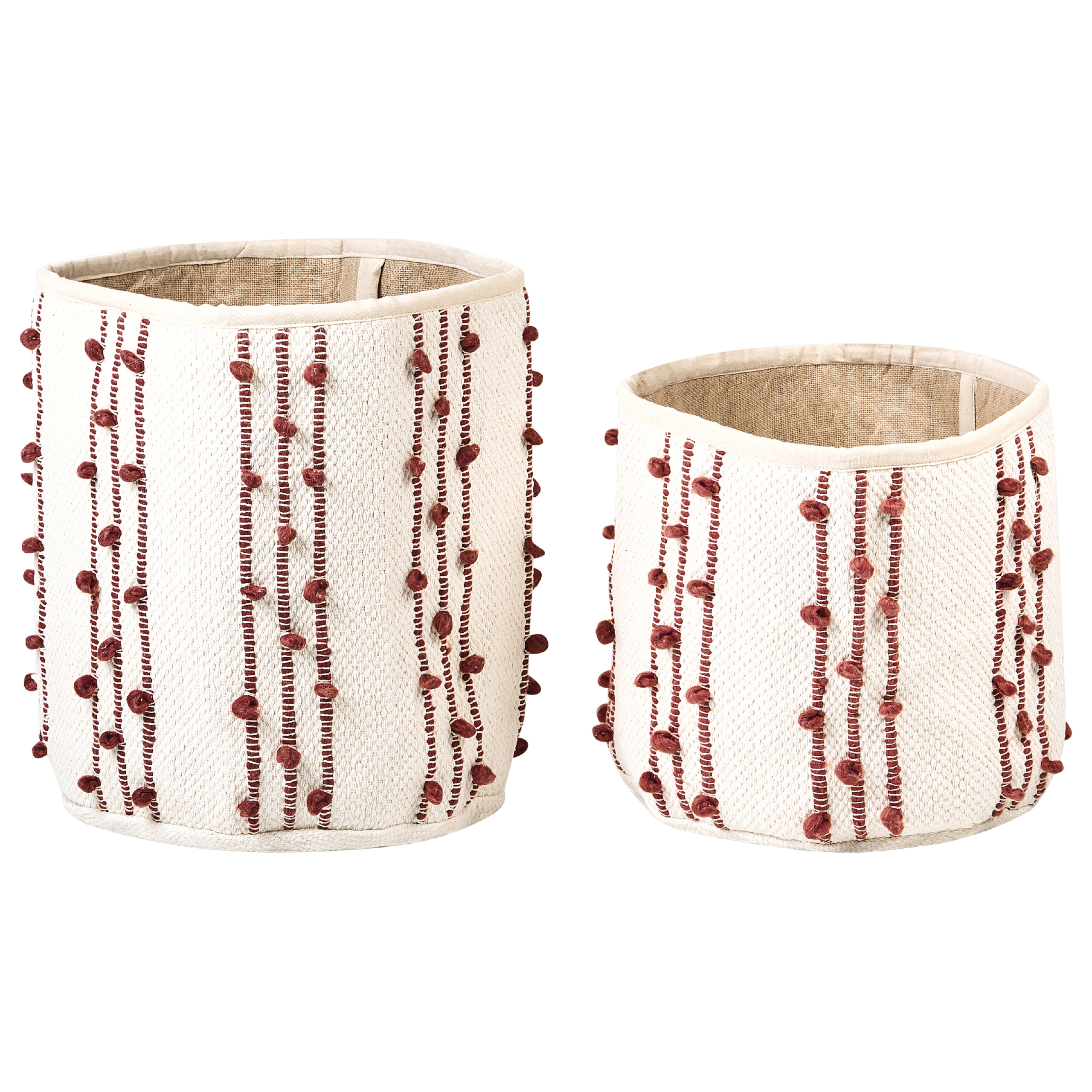 Set de 2 coșuri KHEL Bumbac Bej 2buc
