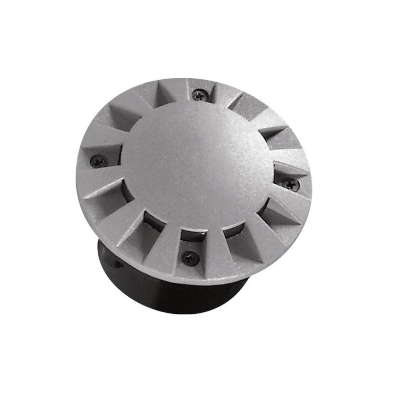 Lampa gruntowa najazdowa Roger okrągła szara LED 1W 6500K IP66 wym: 7 x 10 x 10 cm metal Kanlux