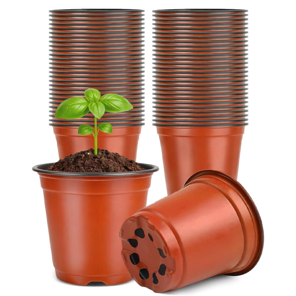 (100 Pièces) 10 CM Pots de Fleurs,Pot pour Semis Exterieur,Pot ...
