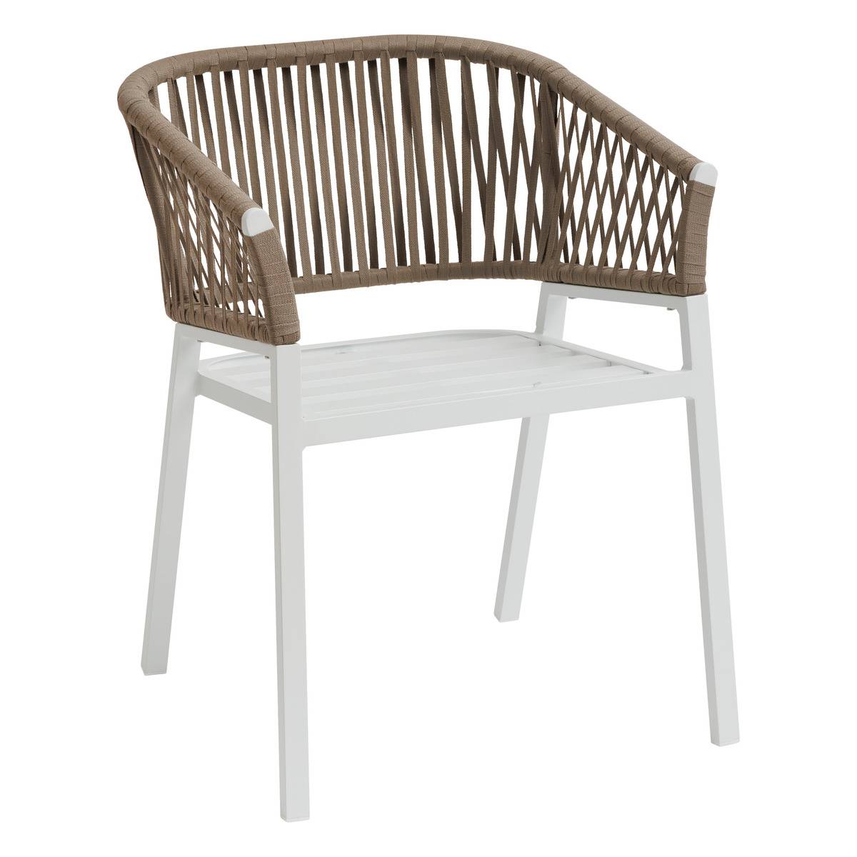 2 fauteuils de jardin Oriengo Taupe & Blanc - Hespéride - 2