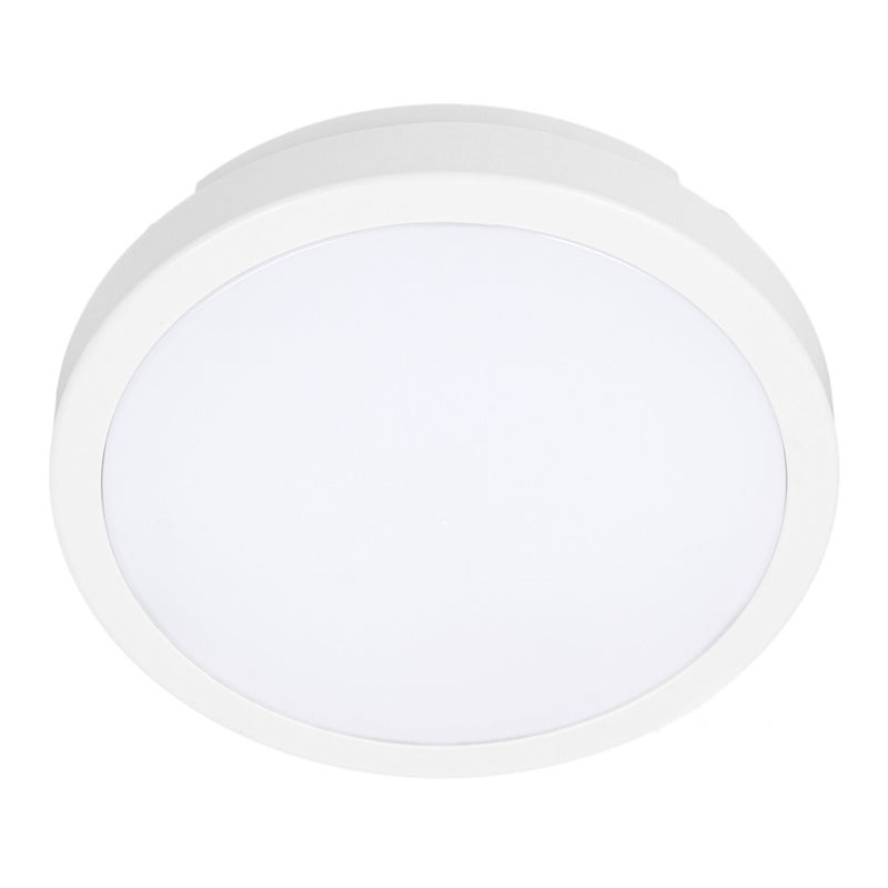 Plafon biały LED okrągły - Lampa na zewnątrz 3 barwy światła 18W - Mały panel IP65 22cm do łazienki - LEDHOFF