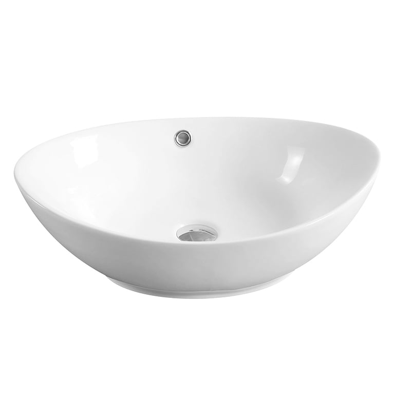 Lavoar pe blat Fluminia Rio Grande, 37.5 cm, oval, garantie 2 ani, alb