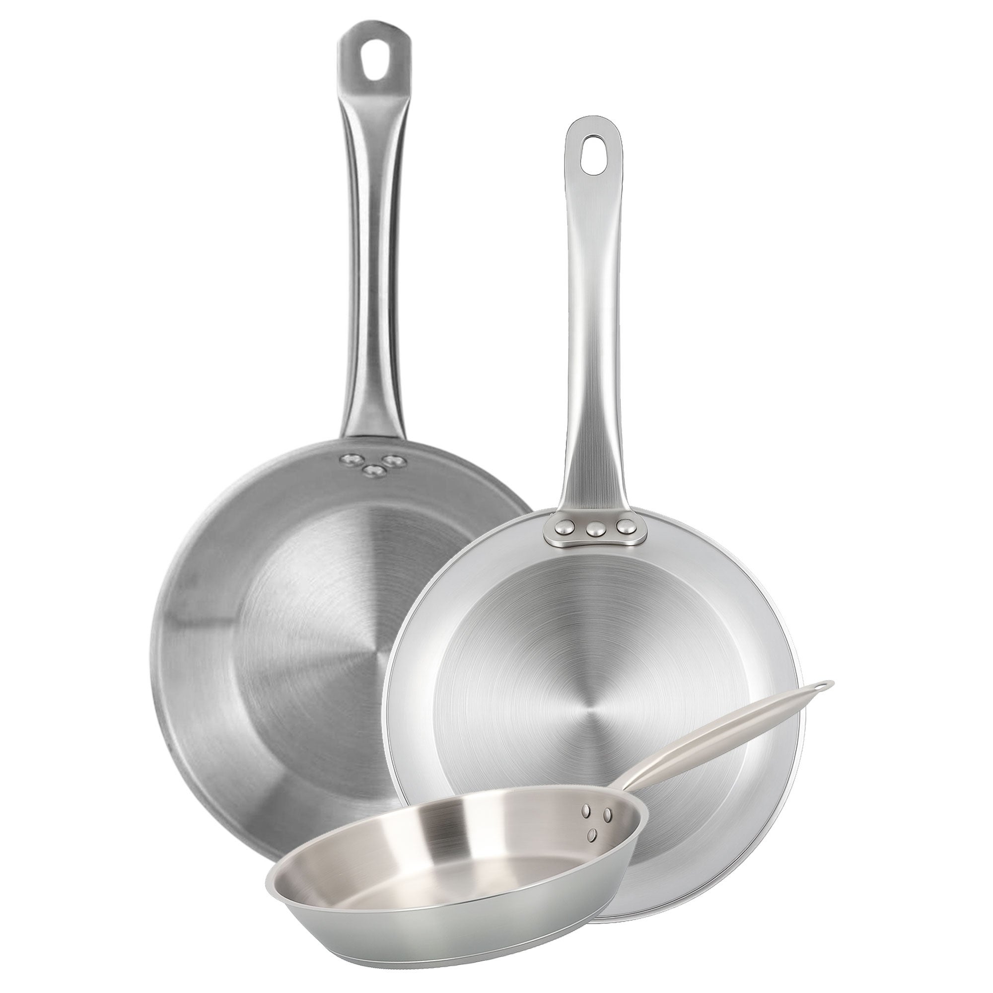 Set 3 Padelle Antiaderenti Metro Professional - Acciaio Inox 24/28/32 Cm, Per Induzione E Forno (240°C) - Foto 10