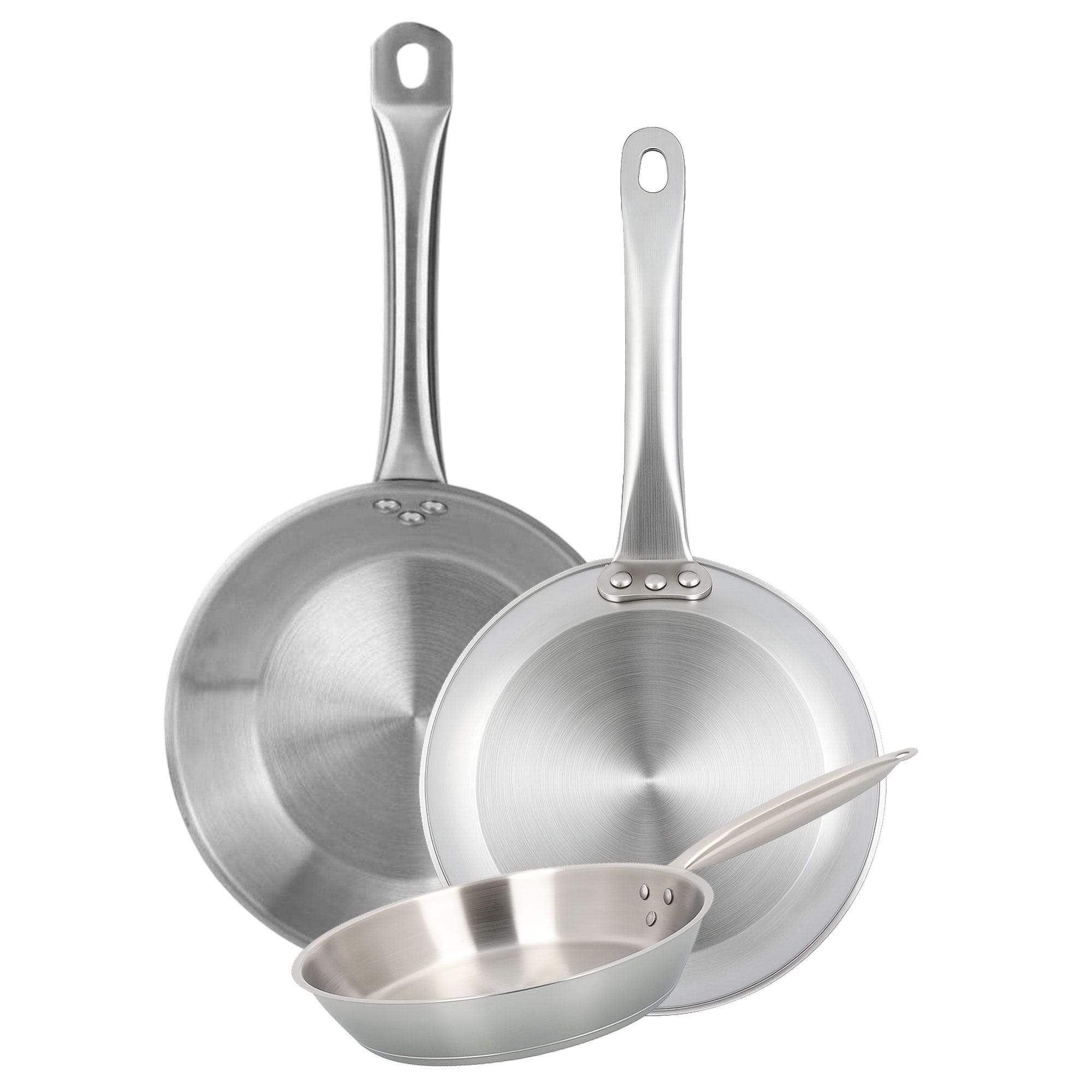 Set 3 Padelle Antiaderenti Metro Professional - Acciaio Inox 24/28/32 Cm, Per Induzione E Forno (240°C) - Foto 10