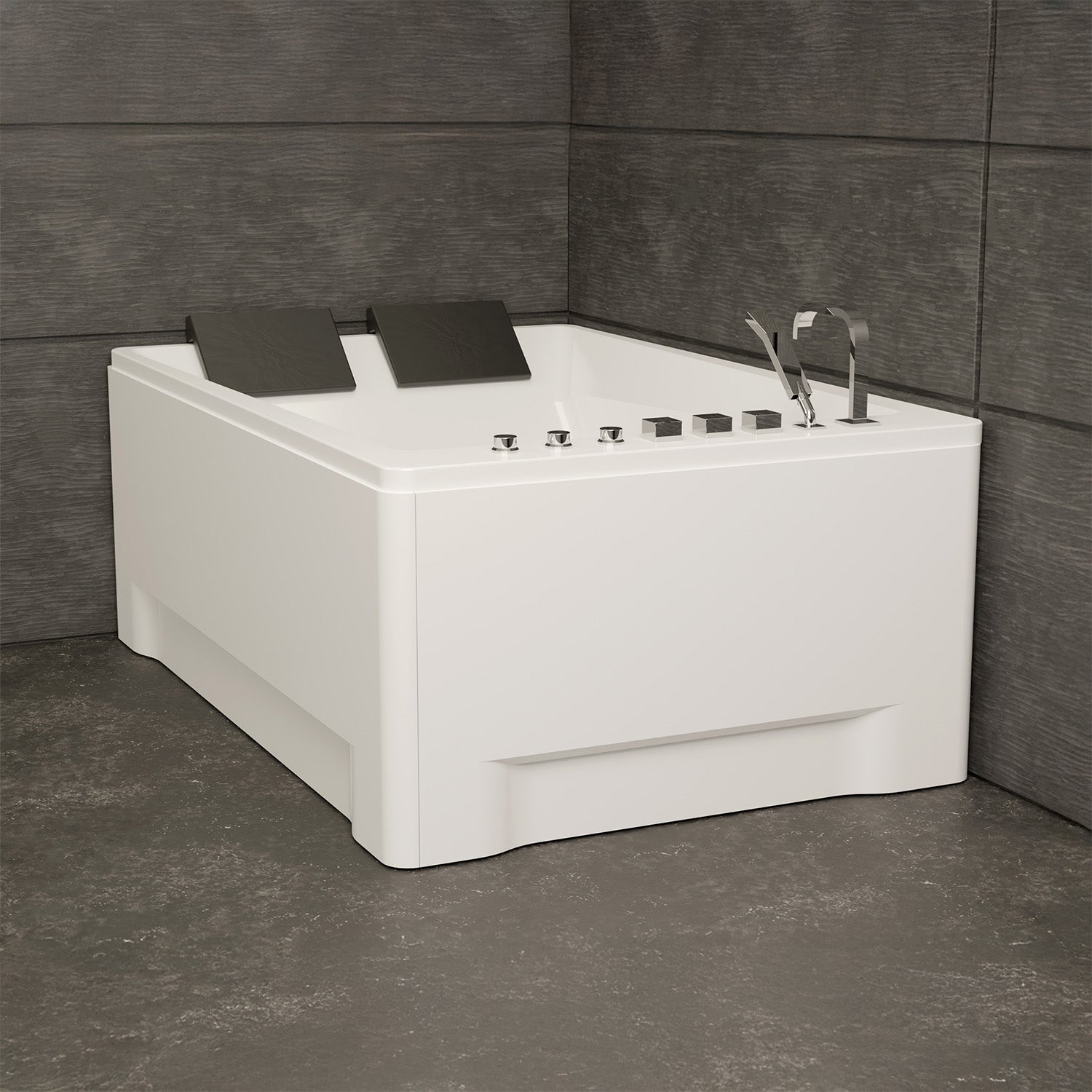 Baignoire Balnéo 2 Personnes Tonsay Duo Jets 180 X120 X68 Cm, By Spalina - 6