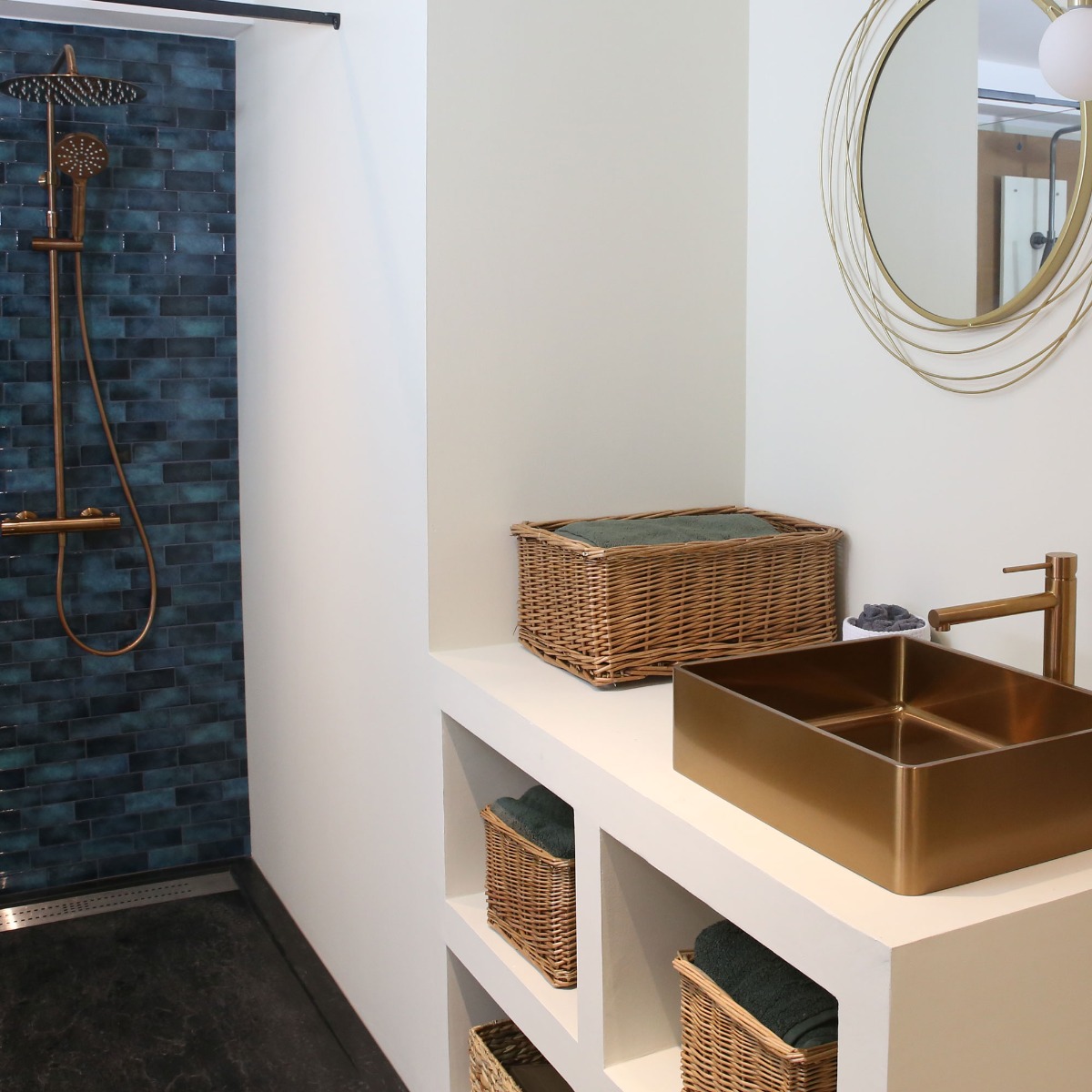 Luisa mitigeur lavabo haut cuivre brossé - 7