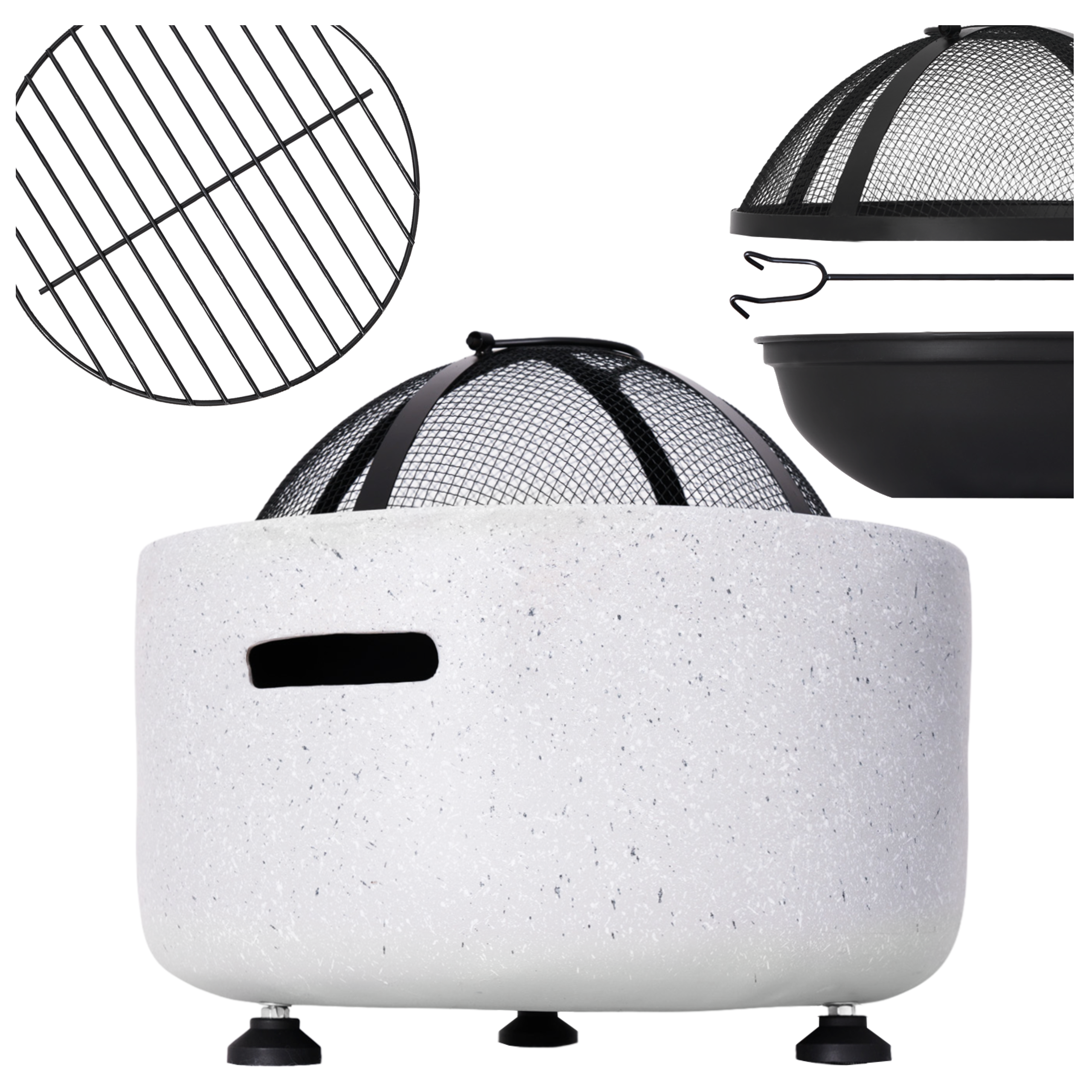 Palenisko ogrodowe Bauhus do ogniska na taras pokrywa 44x44x35 cm