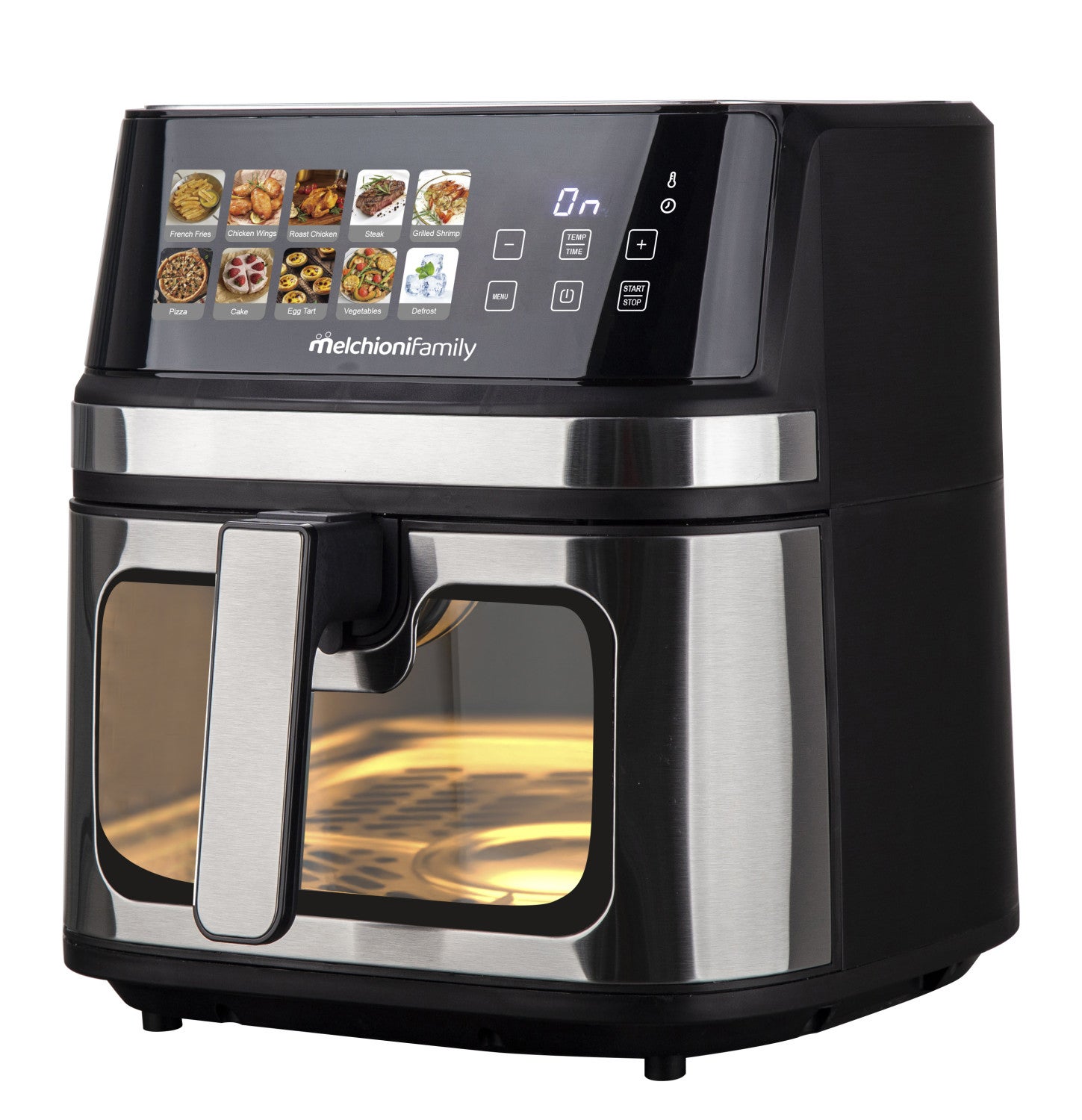 Melchioni Gaia Plus 8L Sencillo Independiente 2200 W Freidora De Aire Caliente Negro , Leroy Merlin