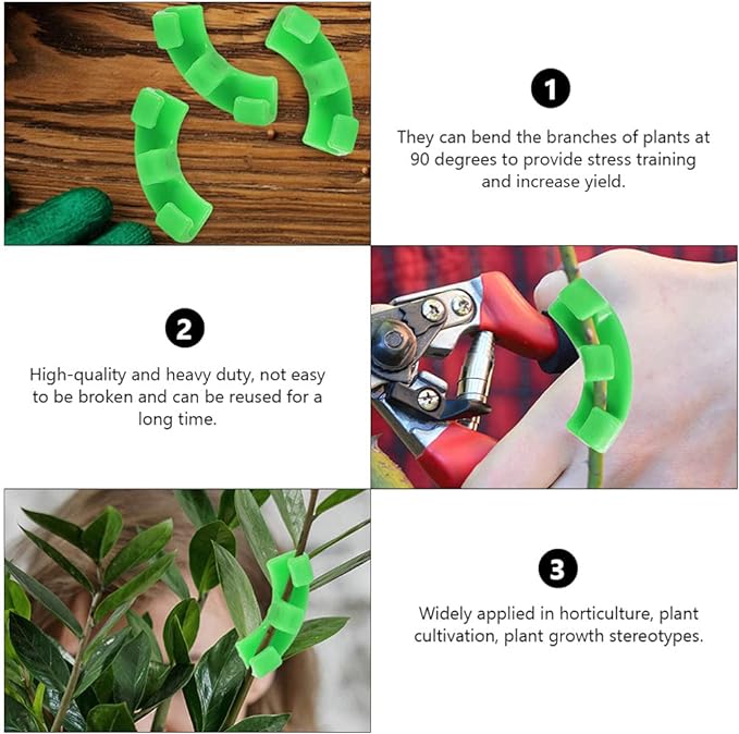 Pinces de pliage de plantes à 90 °, 20 pièces, outil de pliage de plantes, Support de vigne de légumes, Clips de Support de jardin - 4