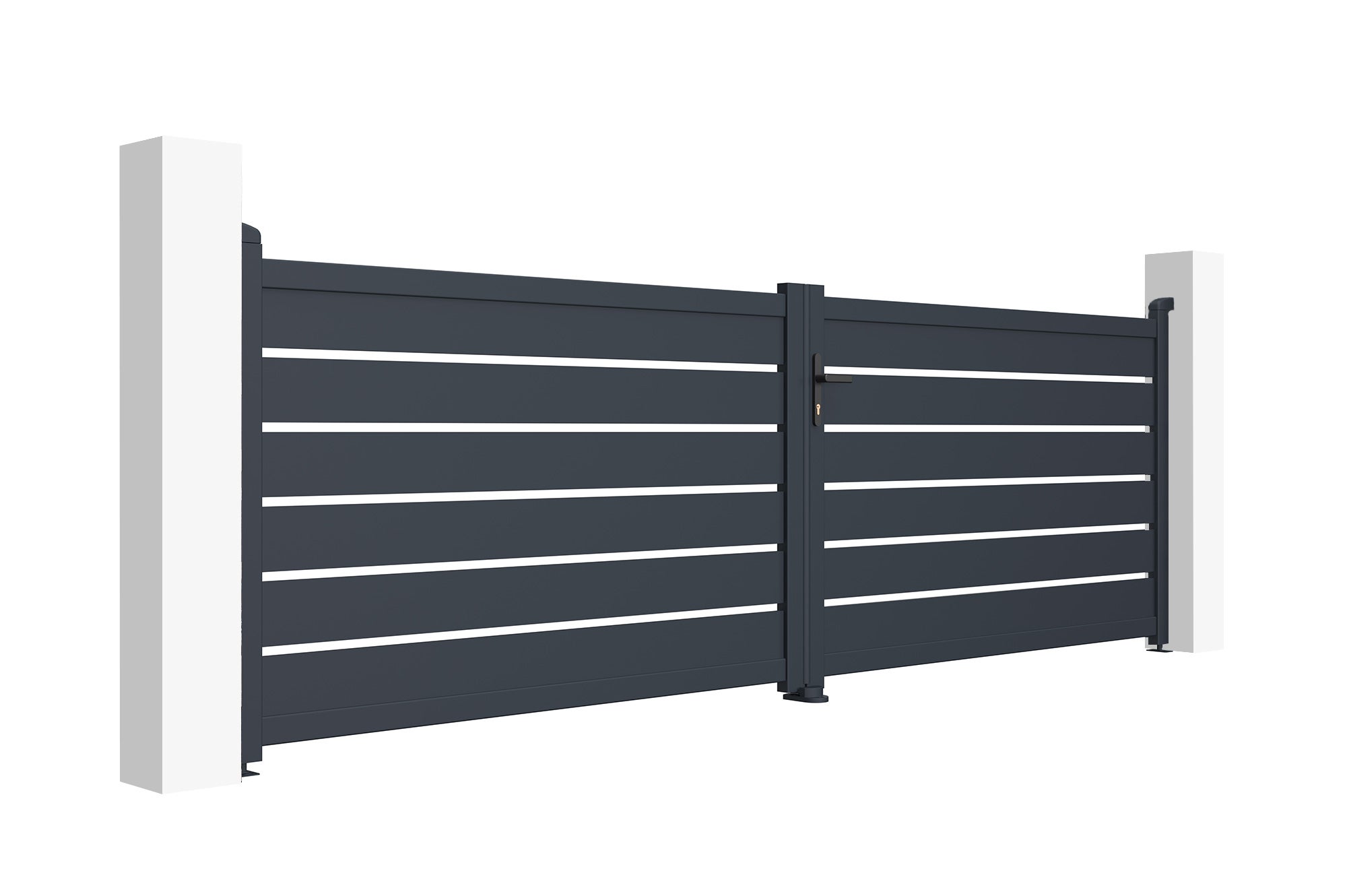 Portail battant 4m VOGEL H.120cm aluminium gris - 3