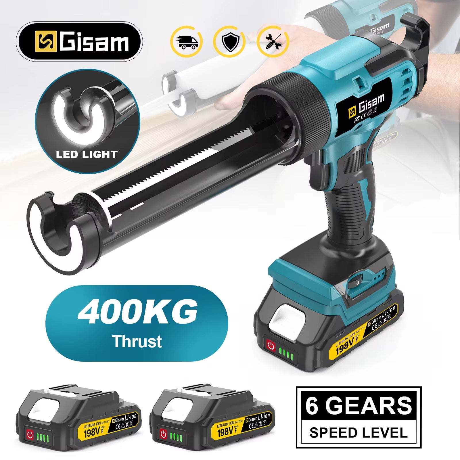 Pistolet à Cartouche Electrique Sans Fil Compatible avec