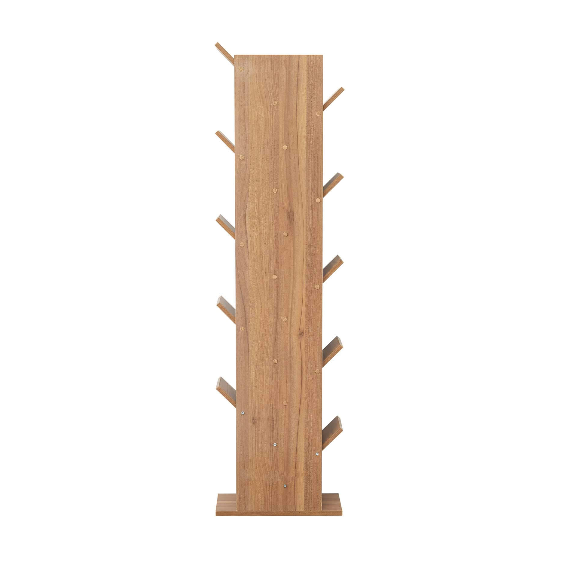 Scaffale Libreria Mobili Rebecca 10 Mensole Legno Marrone Moderno 160x44,5x22 - 5