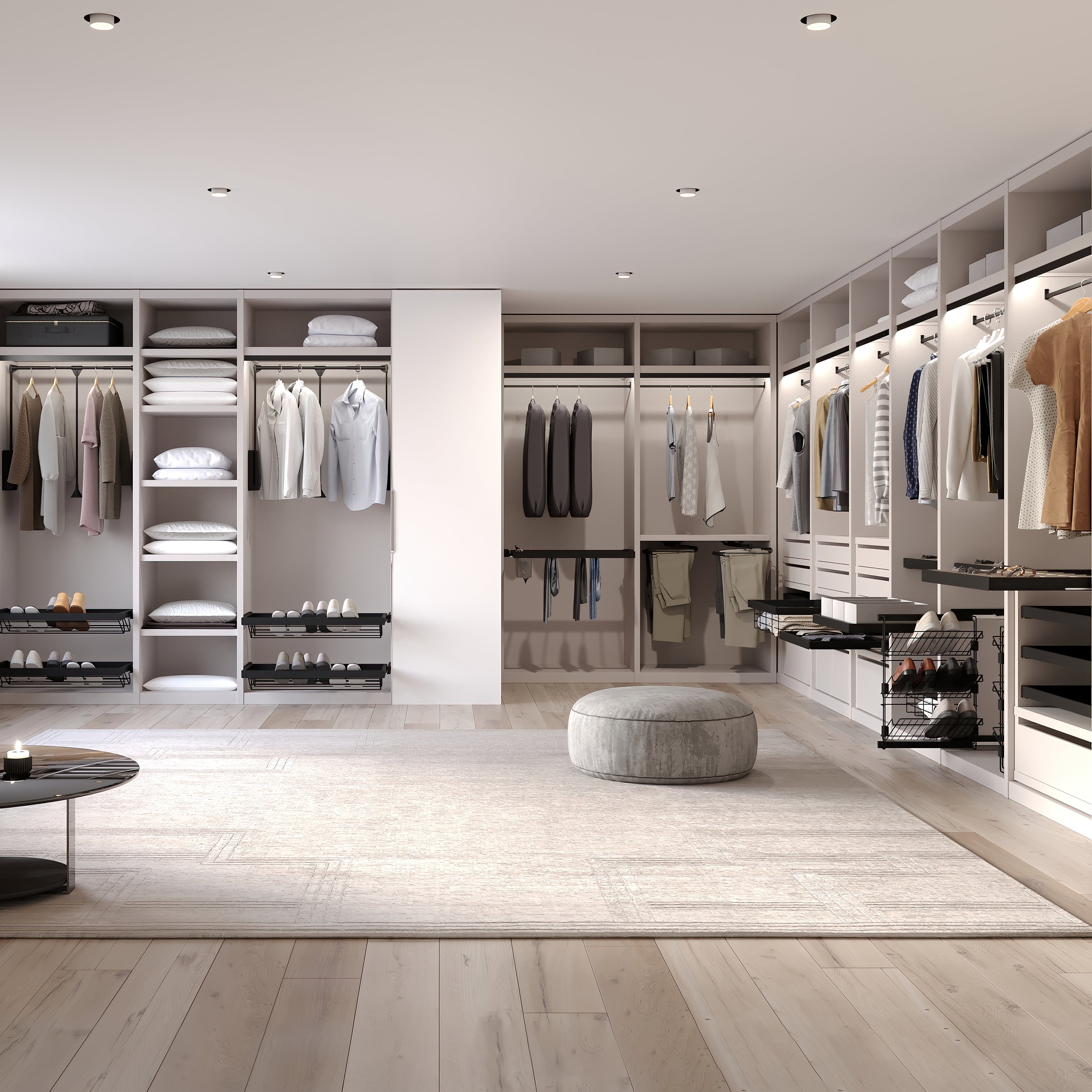 Emuca Tiroir ou panier métallique pour les placards et les commodes Hack, 682 (M80), Peint en noir texturé, Acier, 1 lot de 2 unités - 5