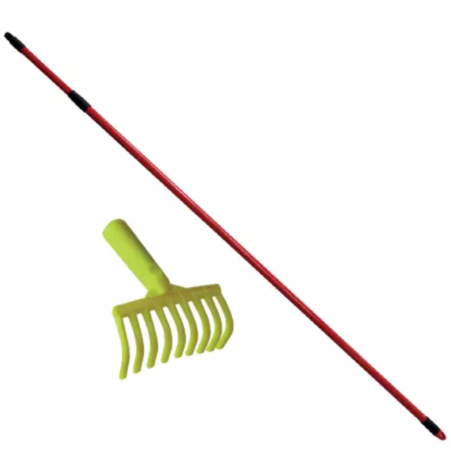 RASTELLO RACCOGLI RACCOLTA OLIVE MANUALE 9 DENTI CON MANICO TELESCOPICO 3MT
