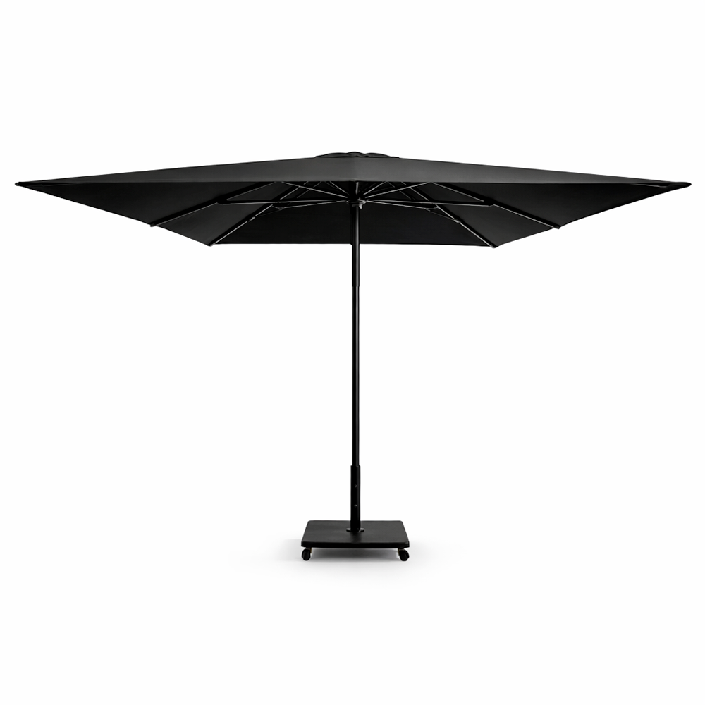 Tempo Style - Parasol ogrodowy Parioli Plus 3x3 m | Wytrzymały parasol ogrodowy z aluminium i poliestru 180 g/m² (czarny)