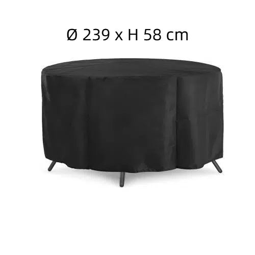 Housse de table ronde Ø 239 x H 58 cm noire | Leroy Merlin